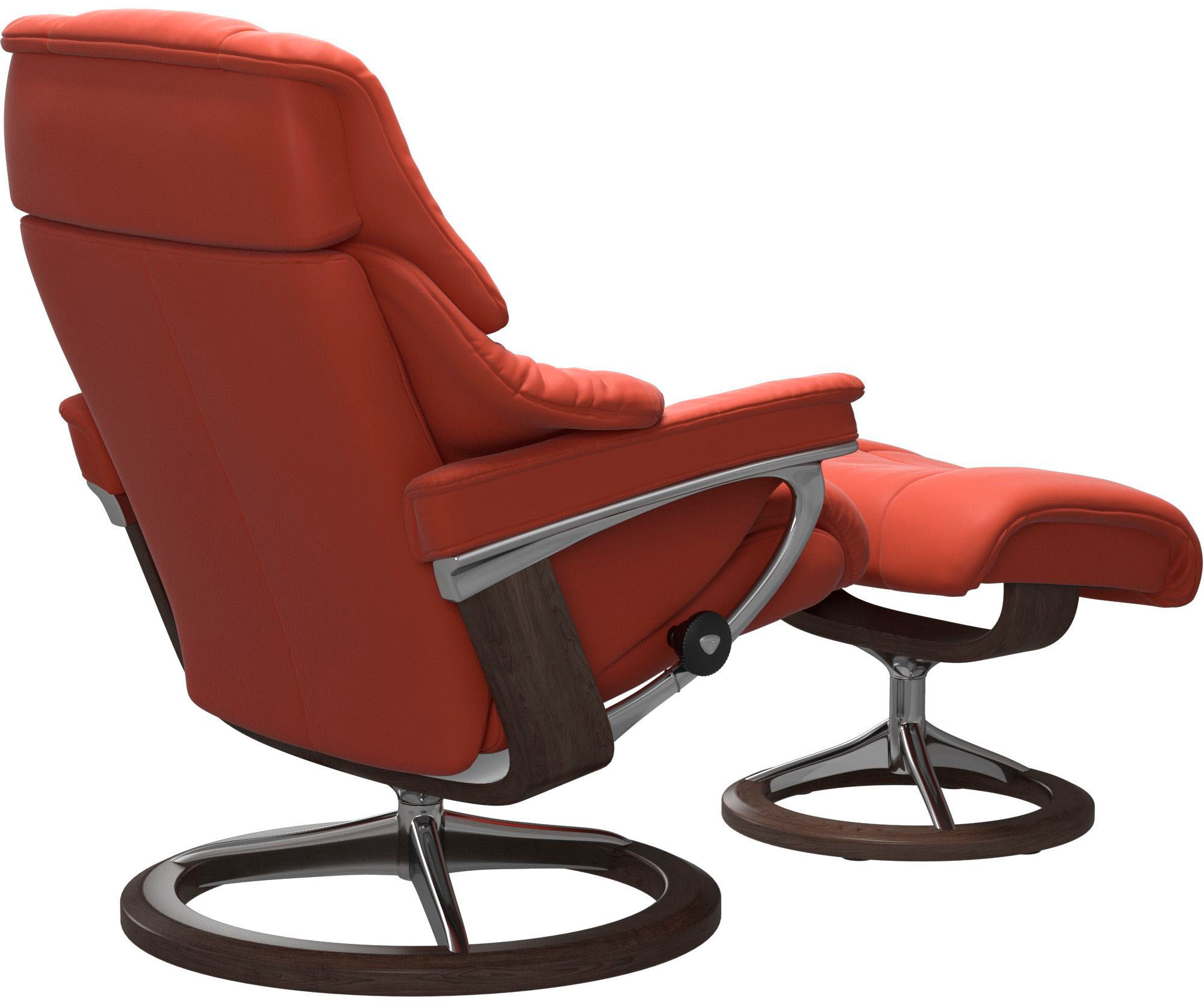Stressless® Relaxsessel »Reno«, (Set, Relaxsessel mit Hocker), mit Hocker, mit Signature Base, Größe S, M & L, Gestell Wenge