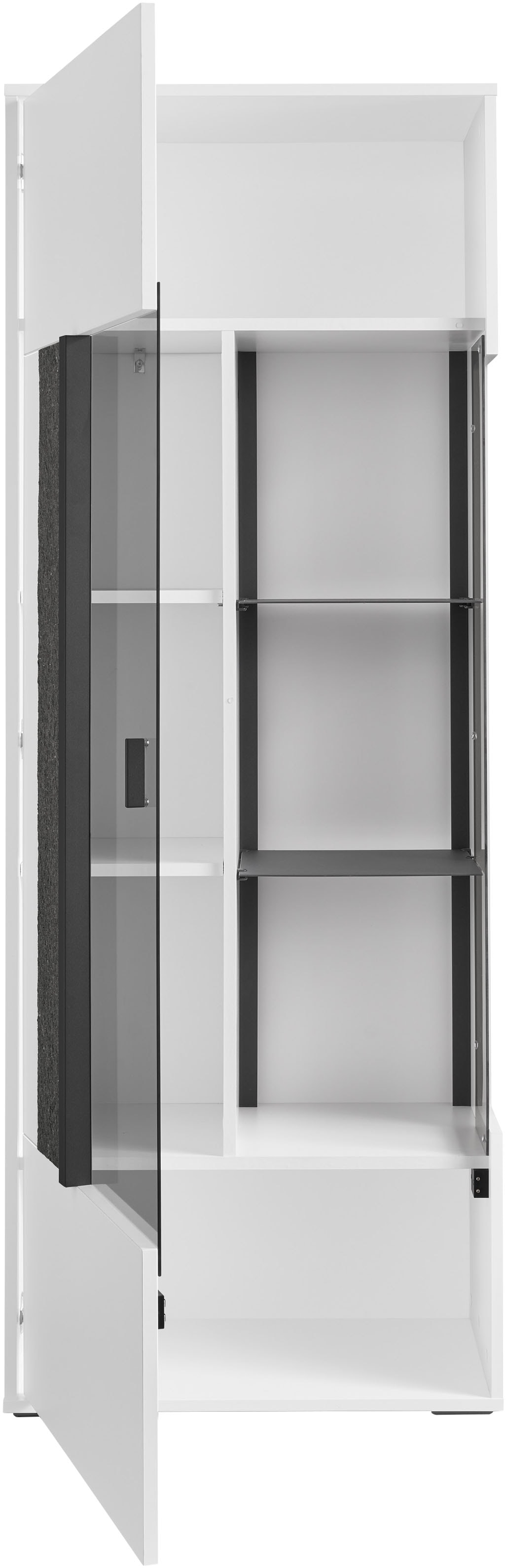 set one by Musterring Vitrine »Deltona«, mit Sandsteinelement, inkl. Beleuchtung, zwei Farben, B64 x H170 cm