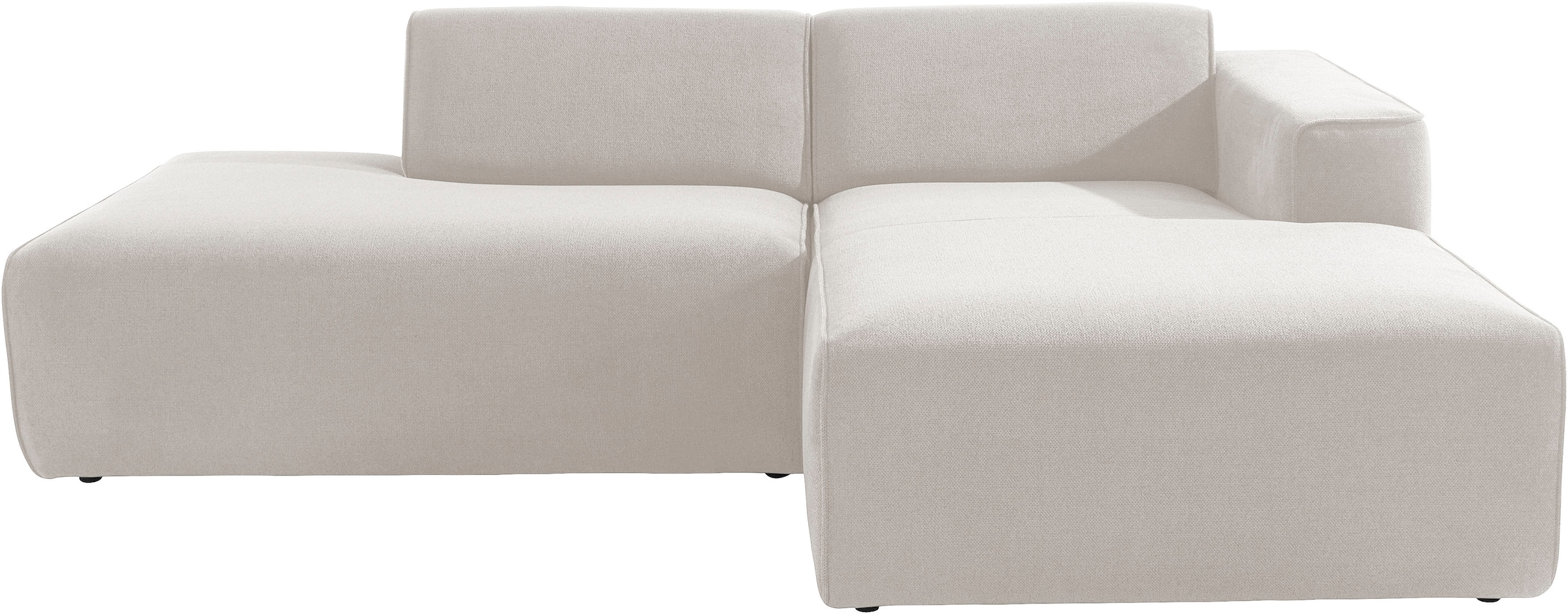 andas Ecksofa »Noord«, mit Kedernaht, Breite 227 cm, Cord, Struktur