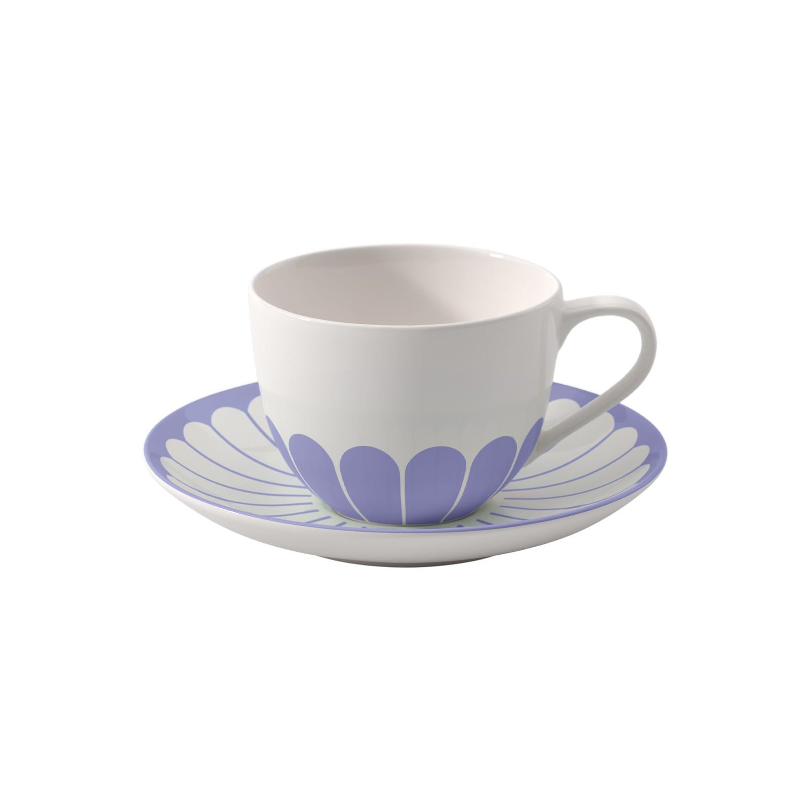 Villeroy & Boch Tasse »Cappuccinotasse mit Untertasse Fleur Couleur 300 ml« Spülmaschinenfest, Mikrowellensicher