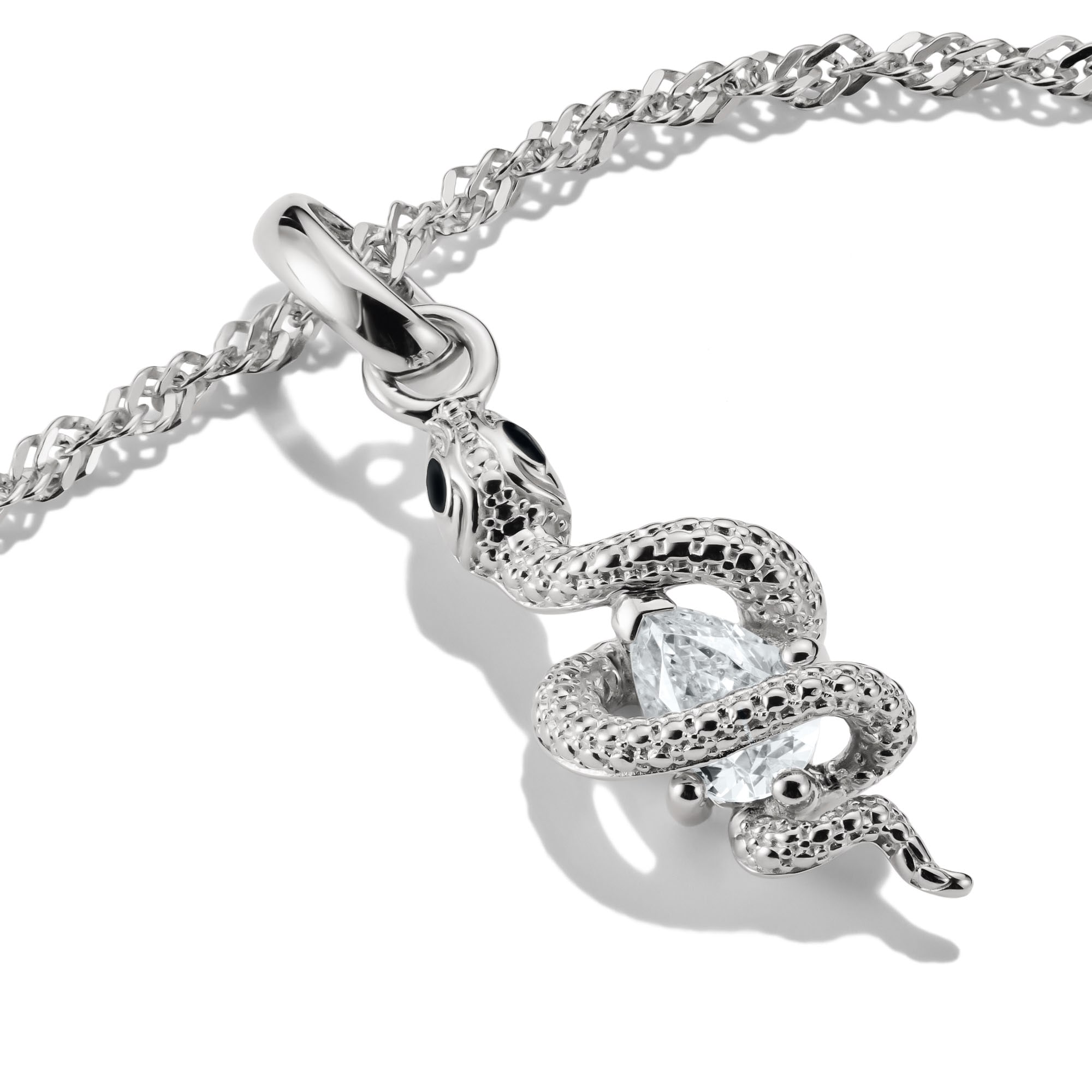THOMAS SABO Charm-Einhänger »Charm Schlangen-Optik - Connect« mit Zirkonia (synth.)