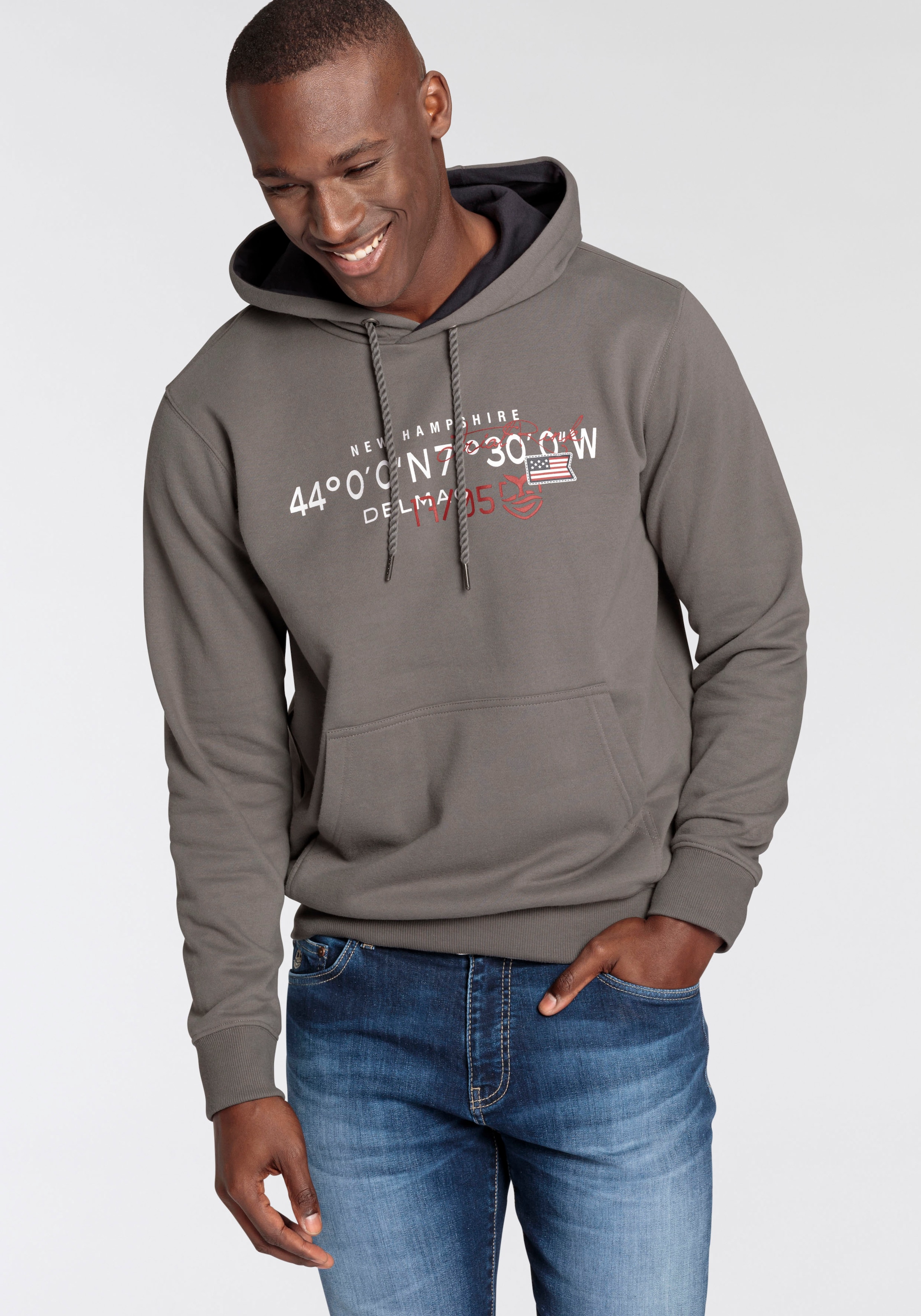 DELMAO Kapuzensweatshirt, mit Print bei ♕