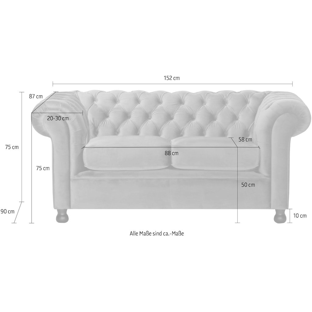 Home affaire Chesterfield-Sofa »Chesterfield Home 2-Sitzer«