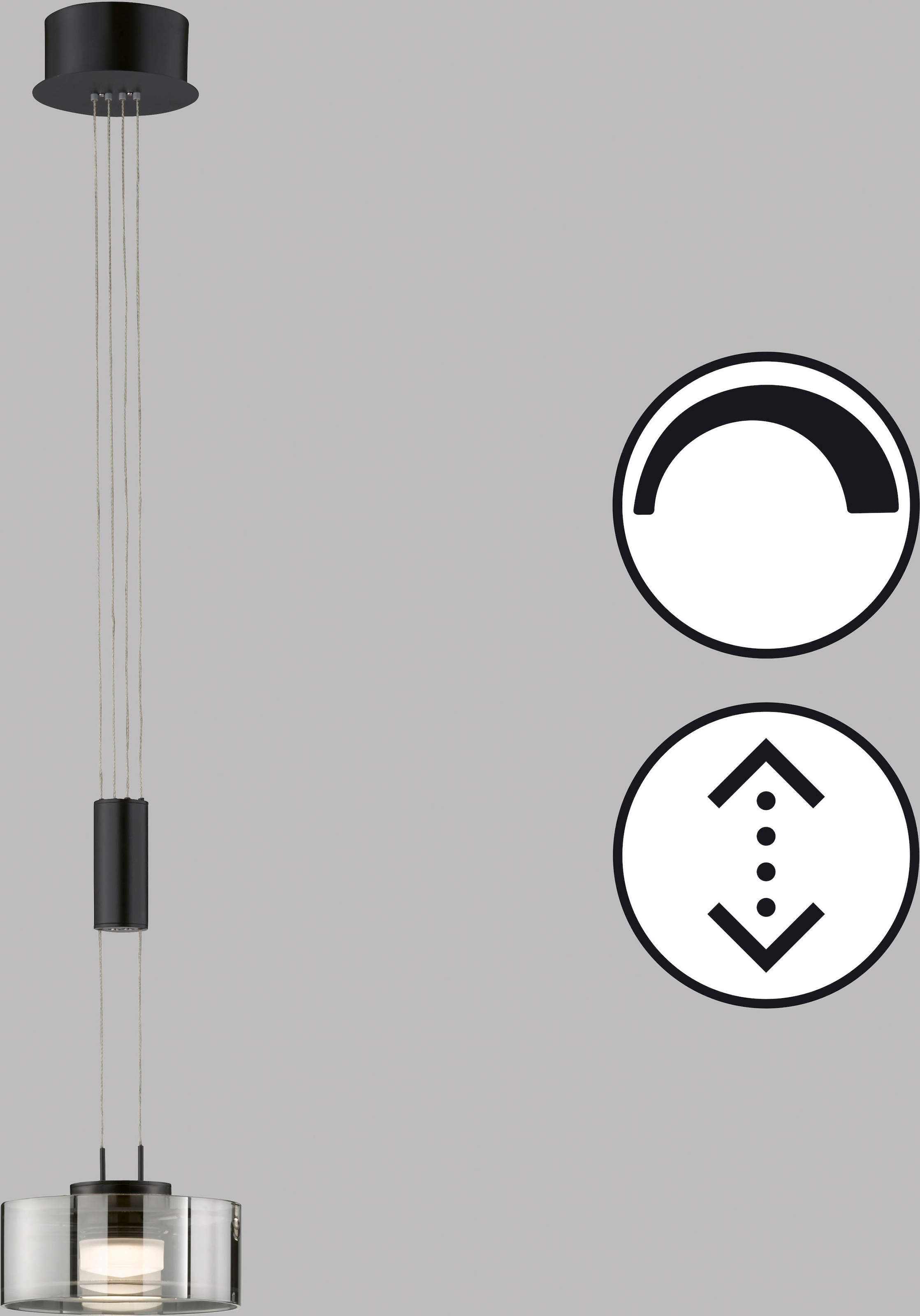 FISCHER & HONSEL Pendelleuchte »Lavin«, 1 flammig, Leuchtmittel LED-Modul | LED fest integriert, langlebige LED, dimmbar