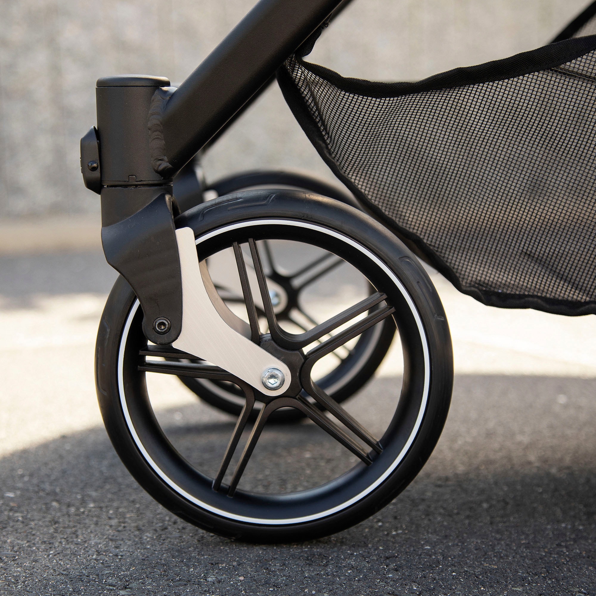 Gesslein Kombi-Kinderwagen »FX4 Soft+ mit Aufsatz Swing schwarz, mintgrün meliert«, mit Babywanne C3 und Babyschalenadapter