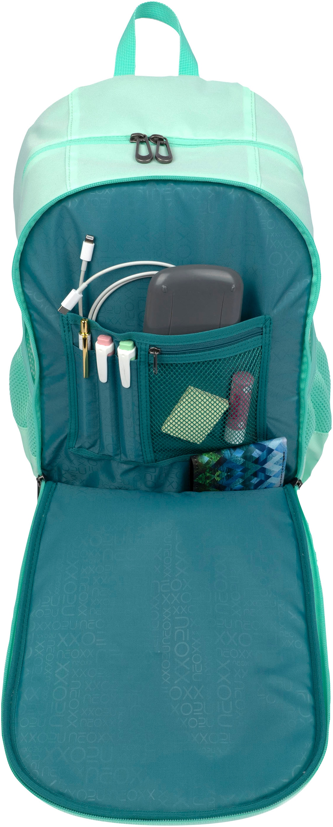 neoxx Schulrucksack »Flow, Mint To Be«, teilweise aus recyceltem Material