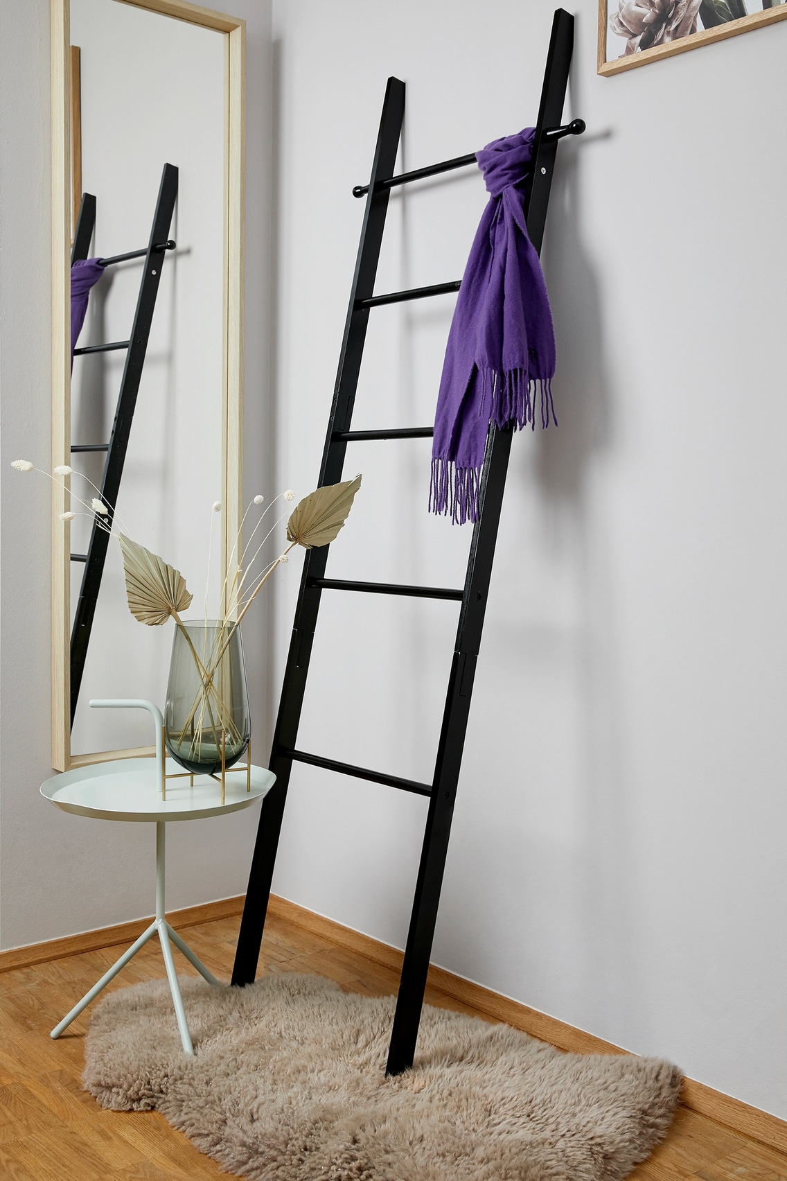 WENKO Handtuchleiter »Loft«, Bambus, schwarz lackiert online kaufen | mit 3  Jahren XXL Garantie