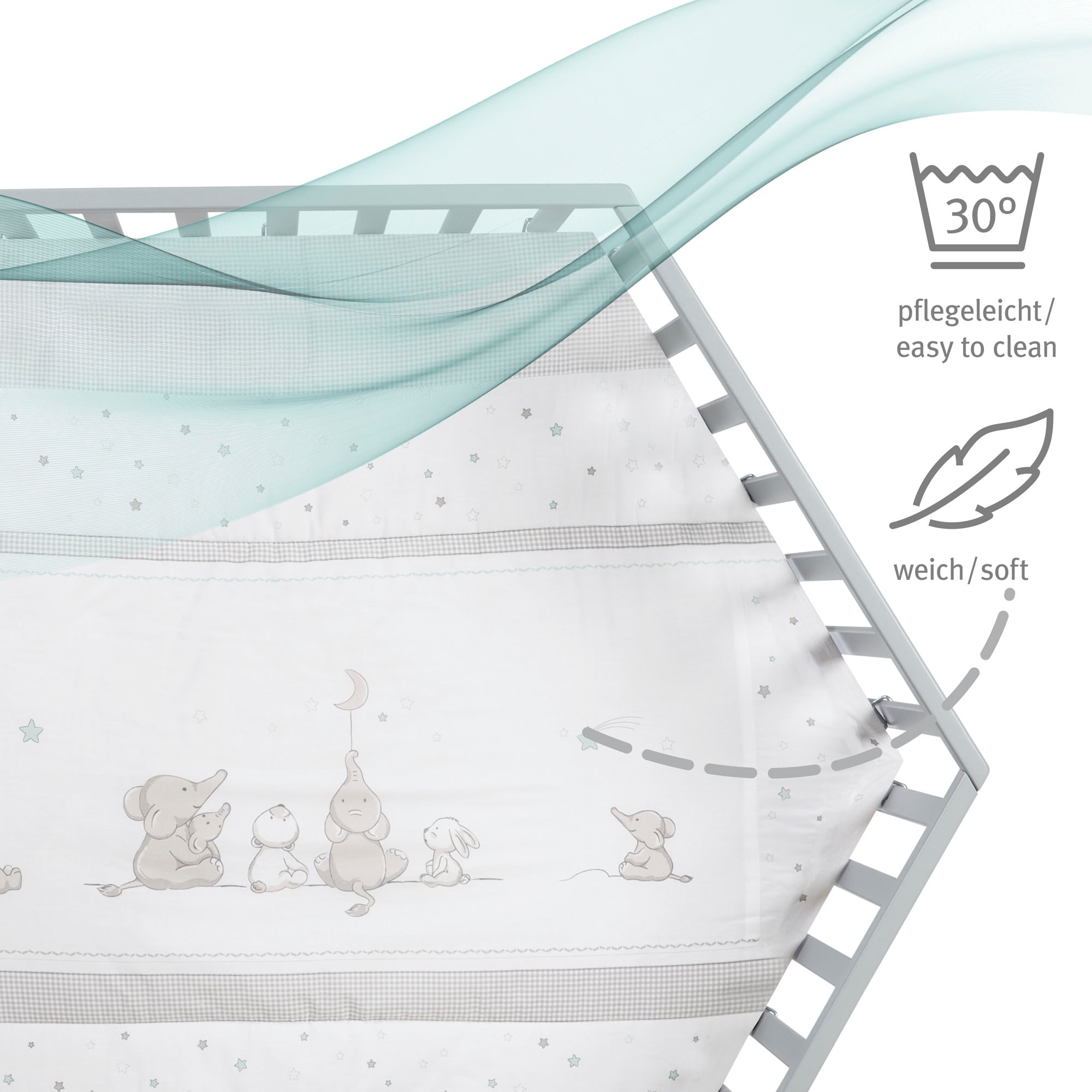 roba® Laufgitter »Sternenzauber, taupe, 6-eckig«, bis 15 kg, mit Stoffeinlage