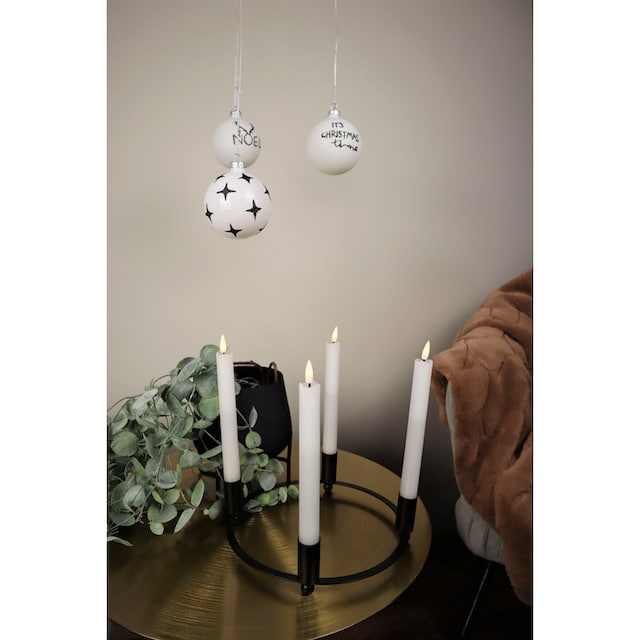 AM Design Adventsleuchter »Kerzenhalter aus Metall, für 4 Kerzen, Ø 24 cm«,  (1 St.), Weihnachtsdeko, Adventskranz, Stabkerzenhalter auf Rechnung kaufen