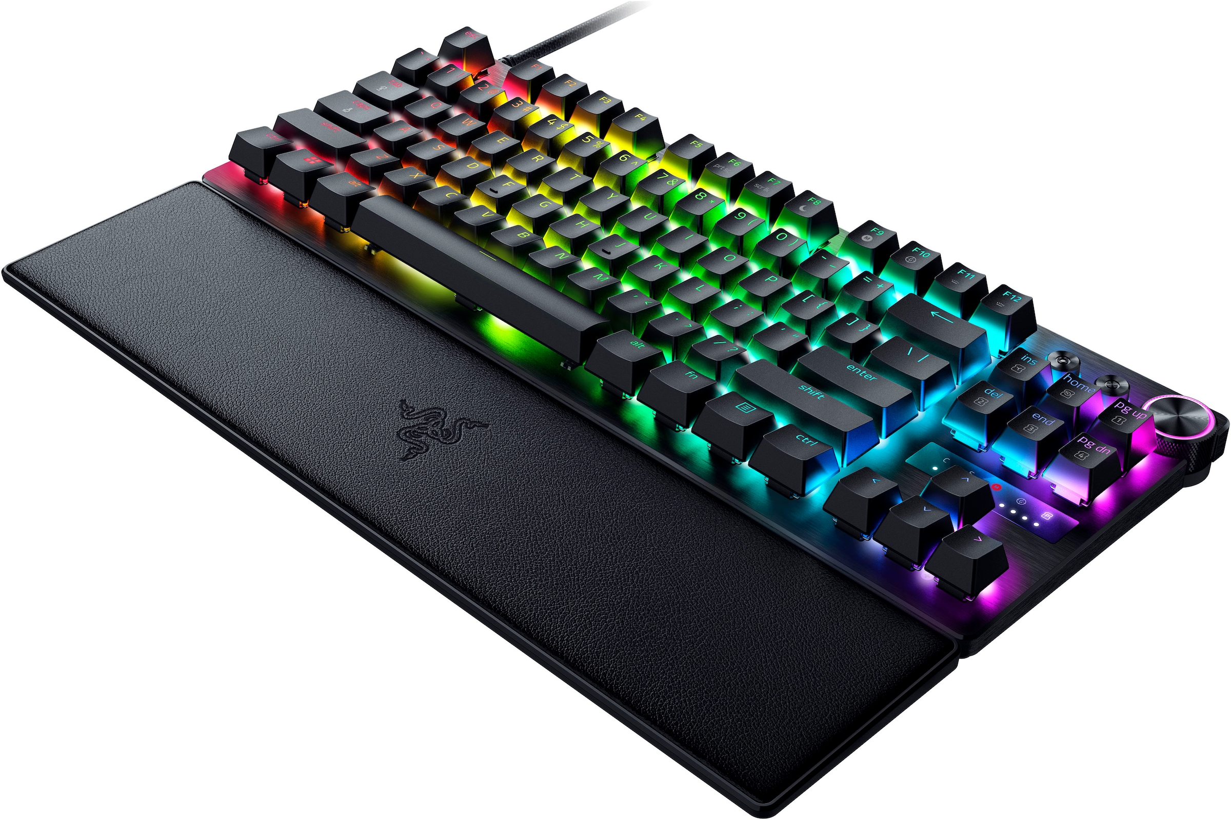 RAZER Gaming-Tastatur »Huntsman V3 Pro Tenkeyless DE Layout«, (Funktionstasten-Handgelenkauflage-Makrotasten-Profil-Speicher-USB-Anschluss)