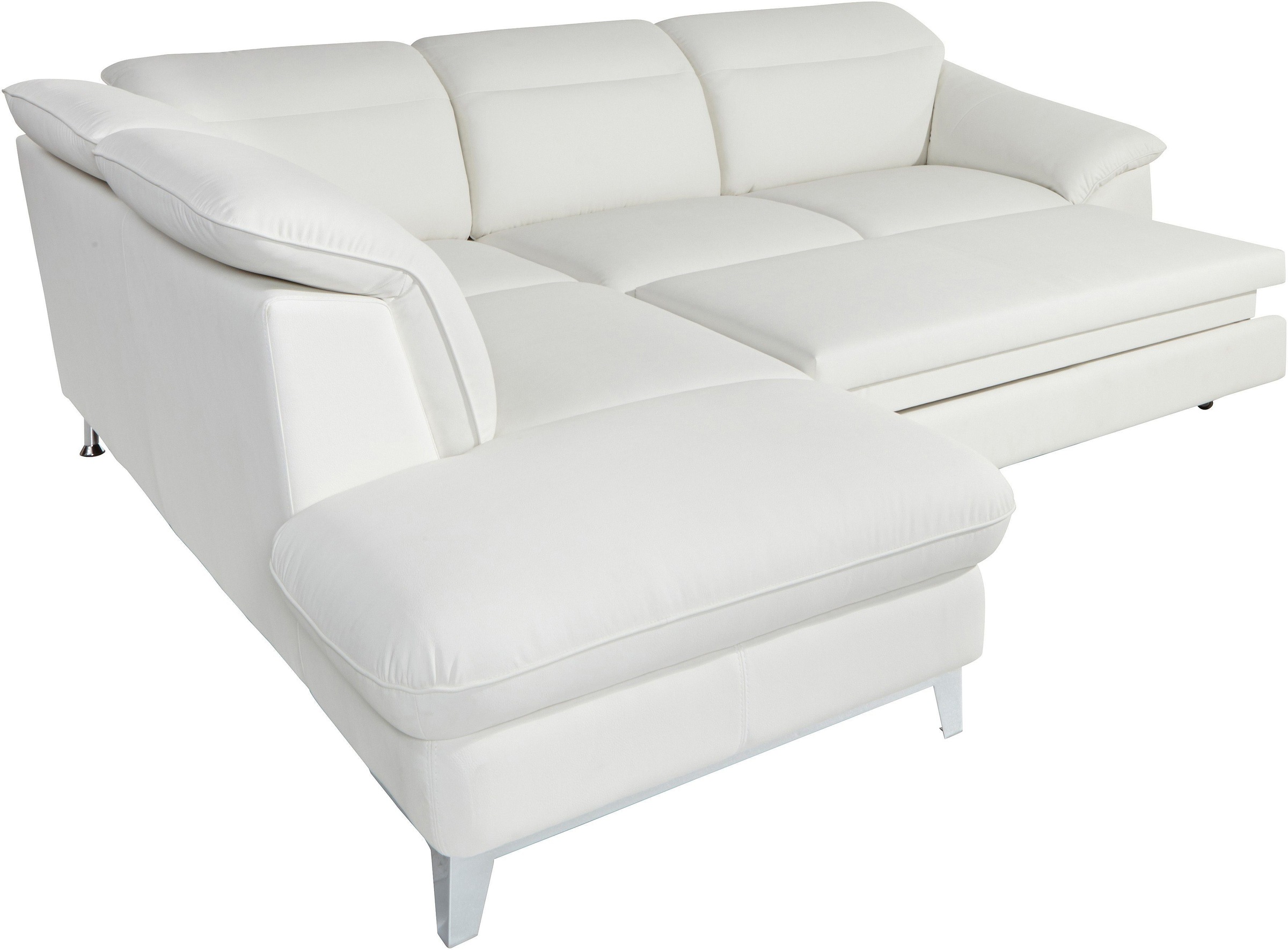 COTTA Polstergarnitur »Teresa«, (Set), Set: bestehend aus Ecksofa und Hocker, Ecksofa wahlweise Bettfunktion