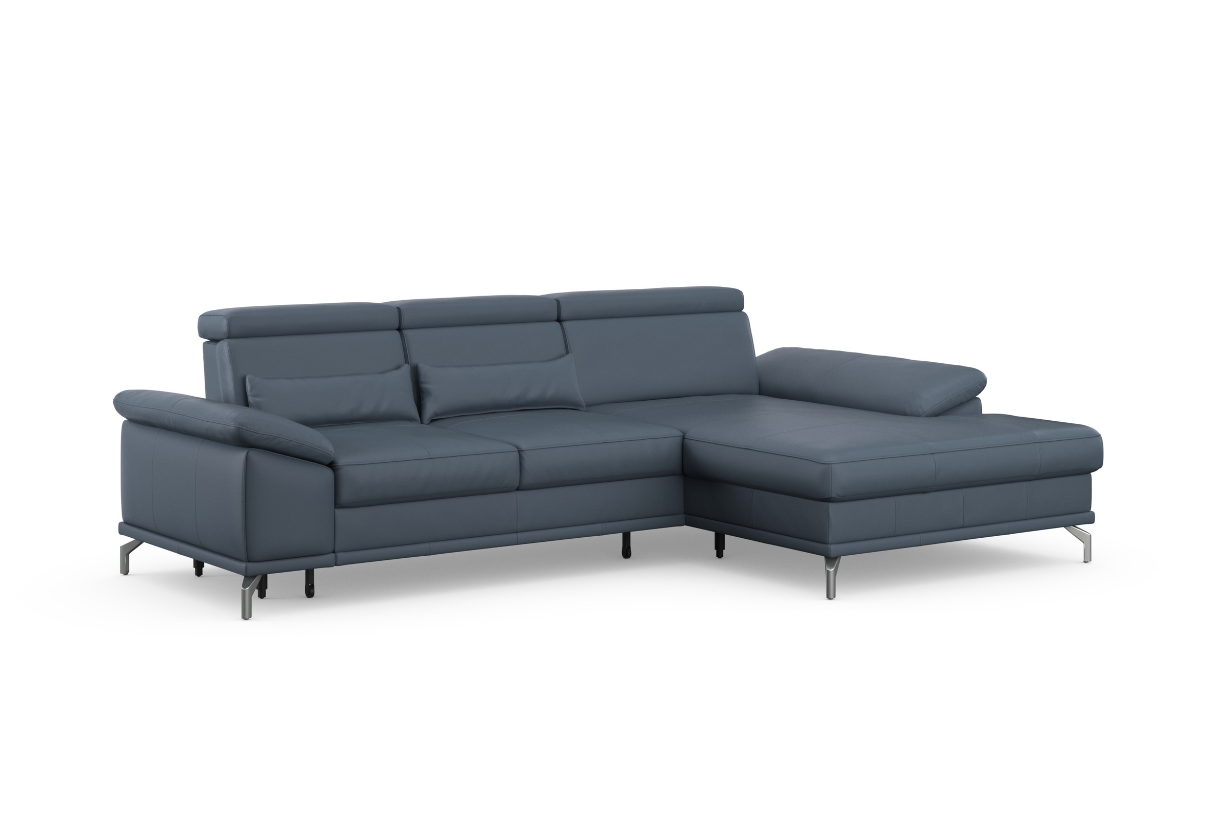 sit&more Ecksofa »Cabrio L-Form, mit Sitztiefenverstellung, Arm- und Kopfteilverstellung«, 2 Nierenkissen, Federkern, optional Bettfunktion und Stauraum