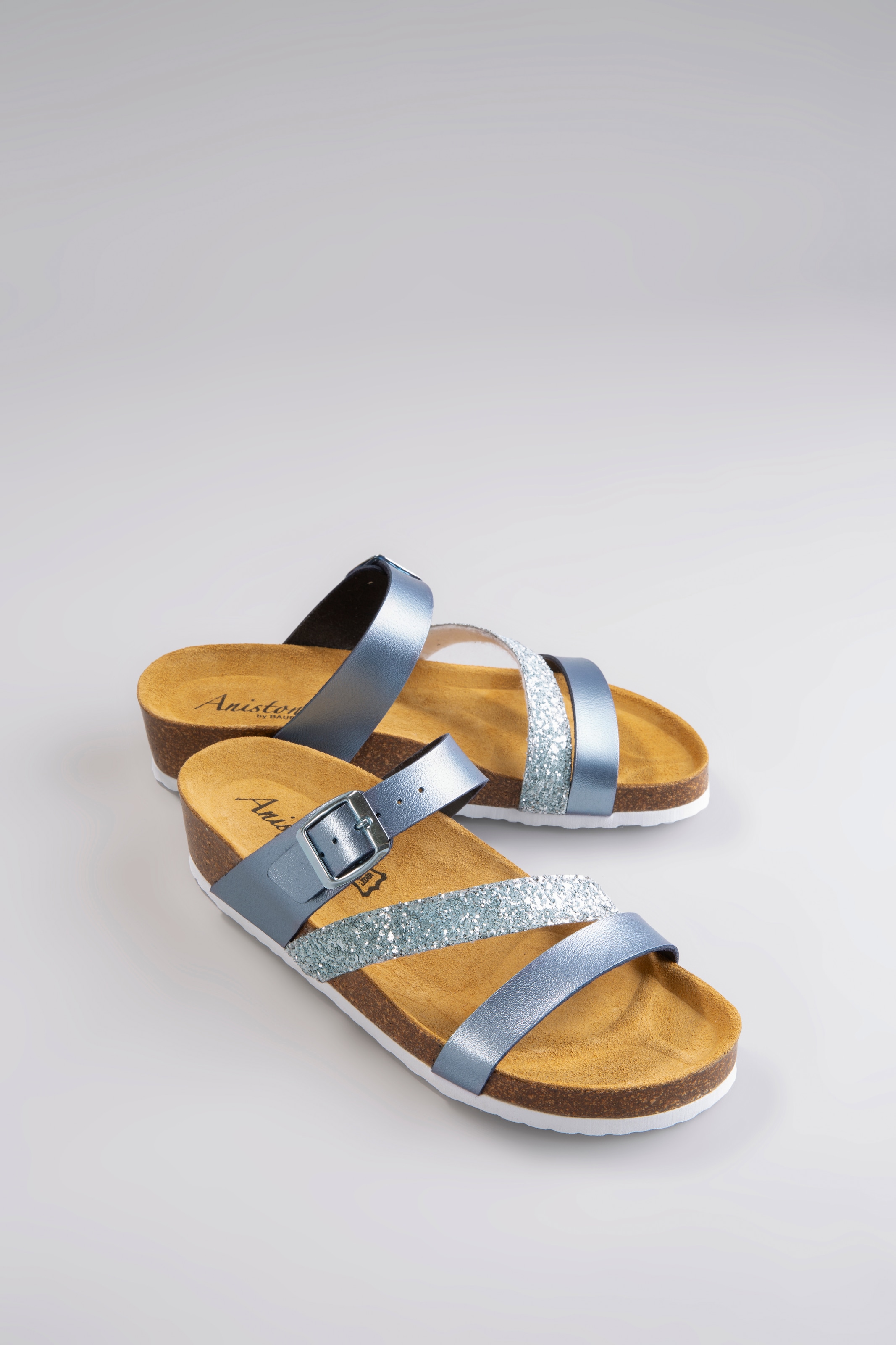 Aniston SHOES Keilpantolette, Sommerschuh, Strandschuh, Hausschuh, Glitter - NEUE KOLLEKTION