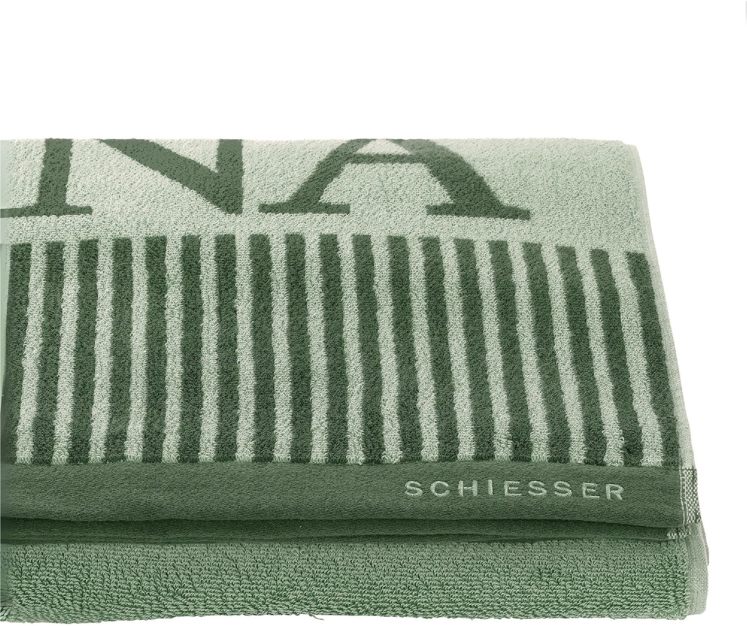 Schiesser Saunatuch "Rom aus garngefärbtem, kuschelweichem Baumwollfrottier" OEKO-TEX MADE IN GREEN