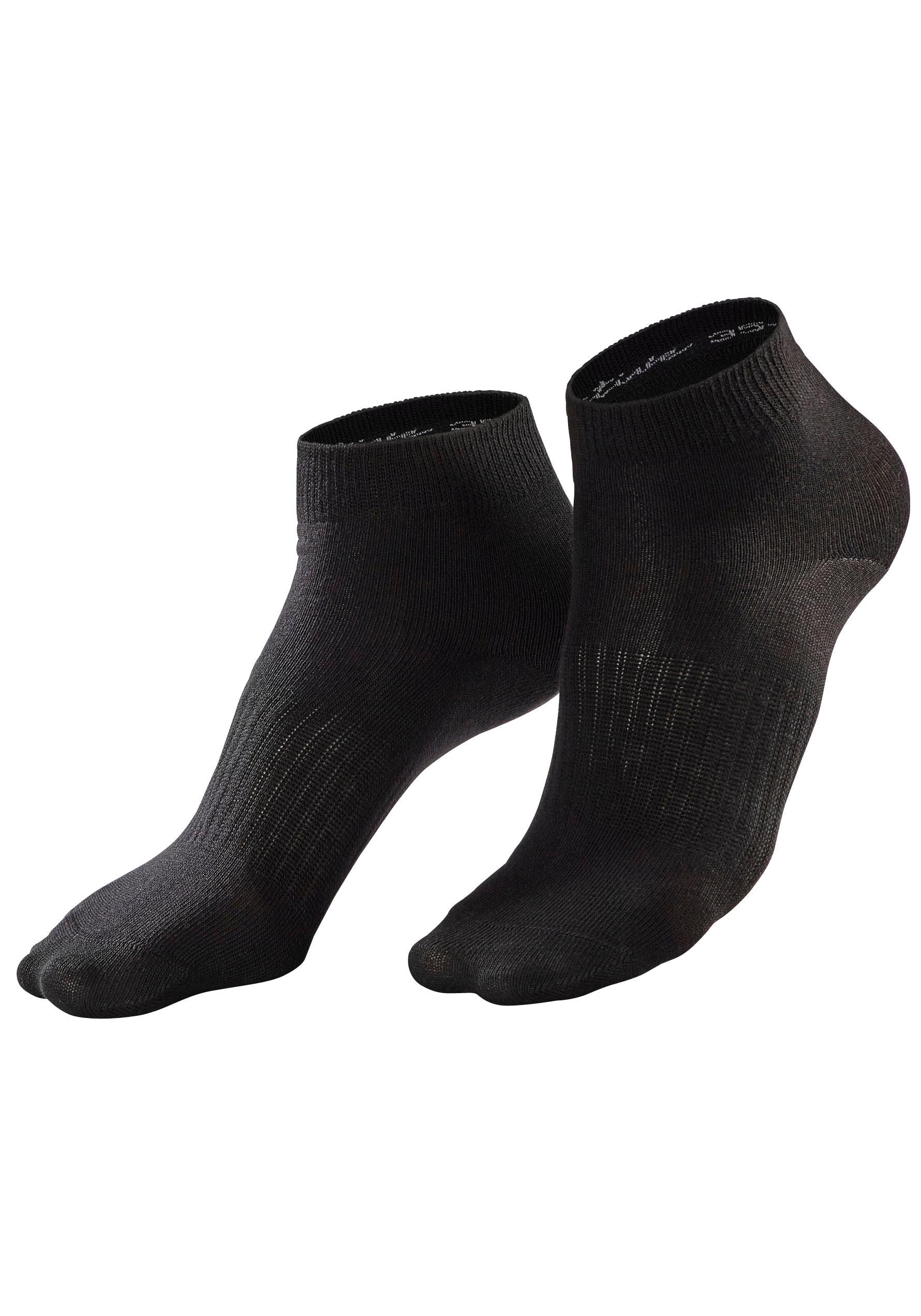 LASCANA ACTIVE Sneakersocken, (Set, 7 ♕ bei Paar), Mittelfußgummi mit