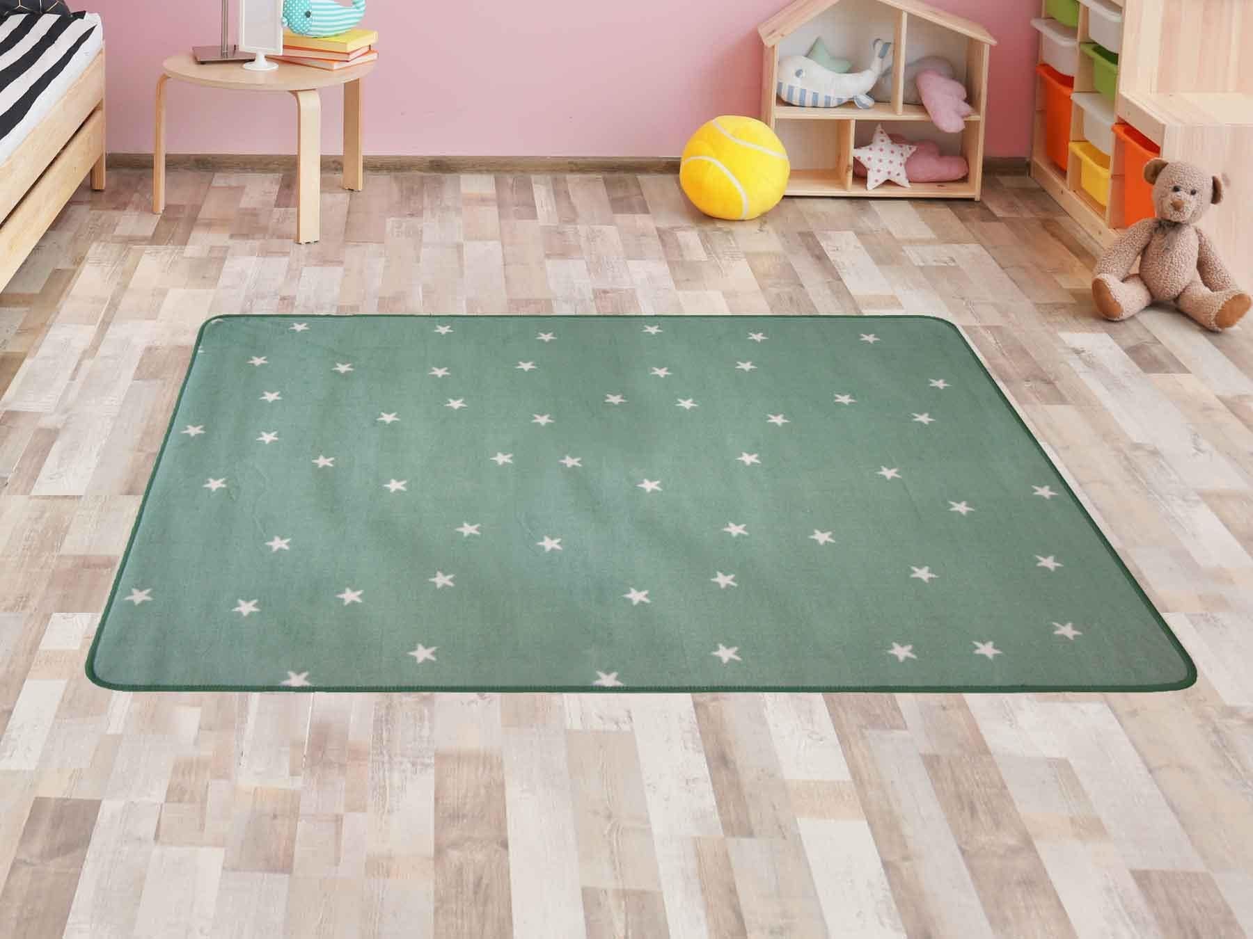 Primaflor-Ideen in Textil Kinderteppich »STELLA, Made in Belgium«, rechteckig, 5 mm Höhe, Motiv Sterne, Kinderzimmer