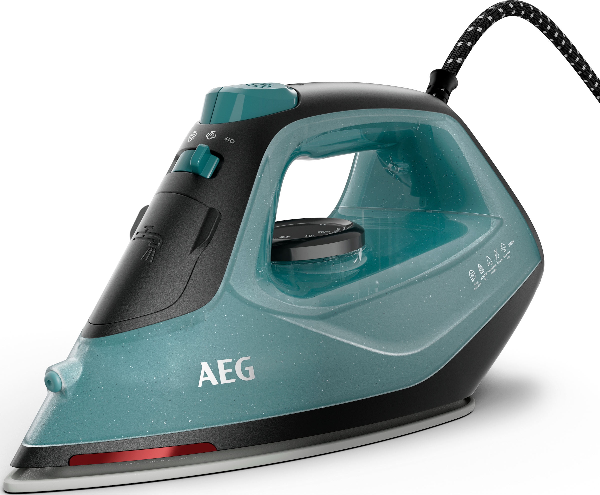 AEG SI5-2-6OG Trocken- & Dampfbügeleisen Keramik-Bügelsohle 2400 W Grün, Grau