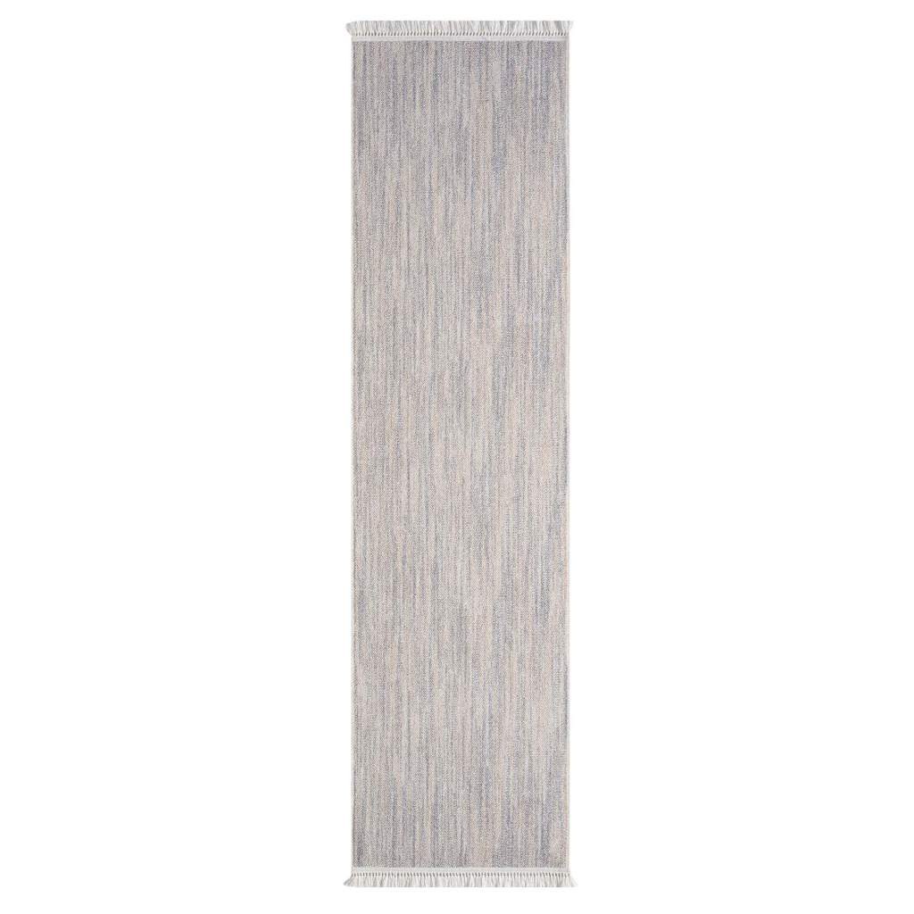 Carpet City Teppich »CLASICO 0052«, rechteckig, 11 mm Höhe, Läufer, Kurzflor, Hochtief-Muster, Boho, Fransen, Wohnzimmer