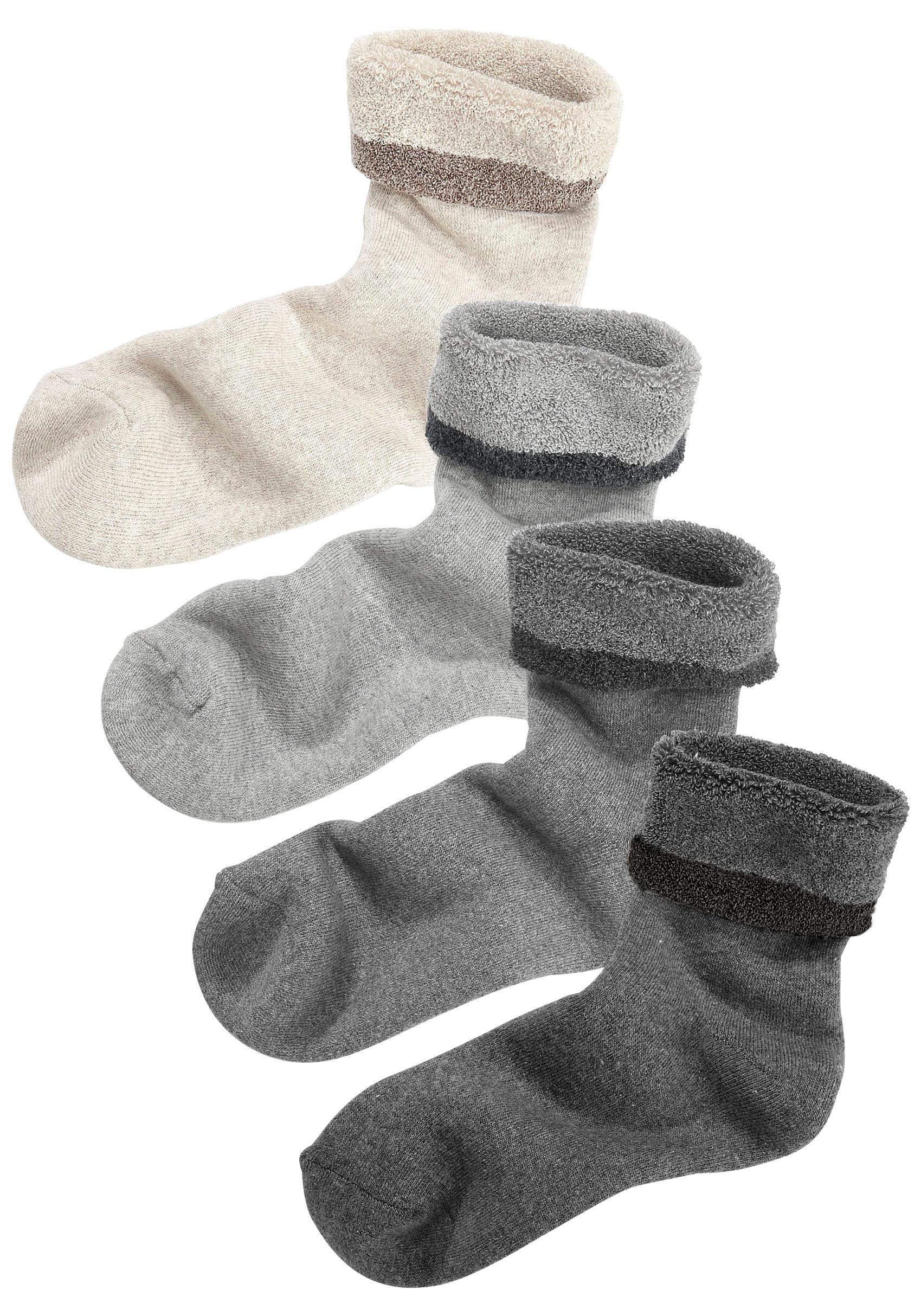 Lavana Kuschelsocken, bei ♕ mit Paar), (4 Innenfrottee