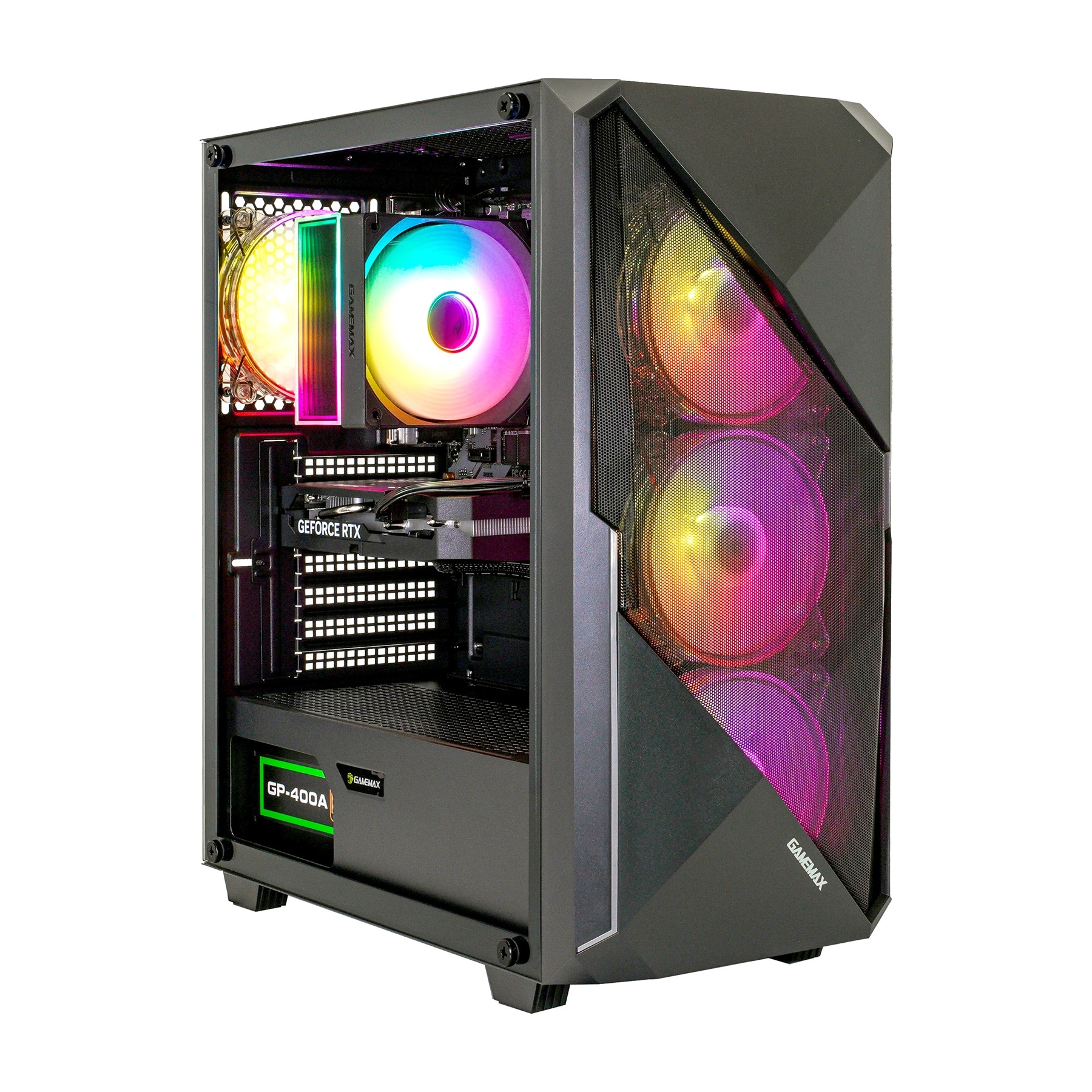 GAMEMAX PC-Komplettsystem »GigaDeal Striker SET2621«, (inkl. Maus & Tastatur), Windows 11, DDR5 RAM + Gigabyte GS32QC LED-Monitor Curved, 80 cm (32")