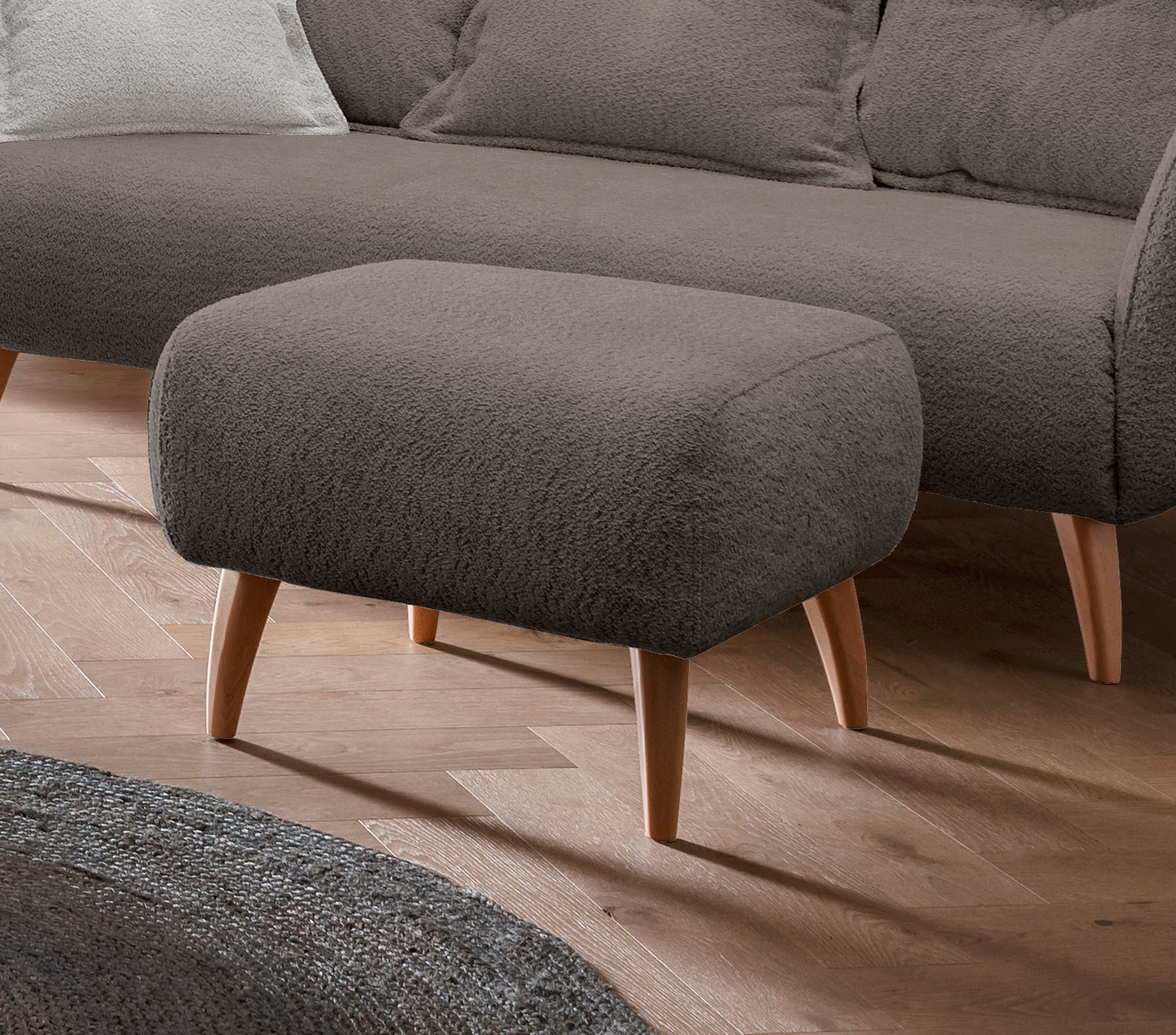 Home affaire Hocker »Baggio«, mit Holzfüßen