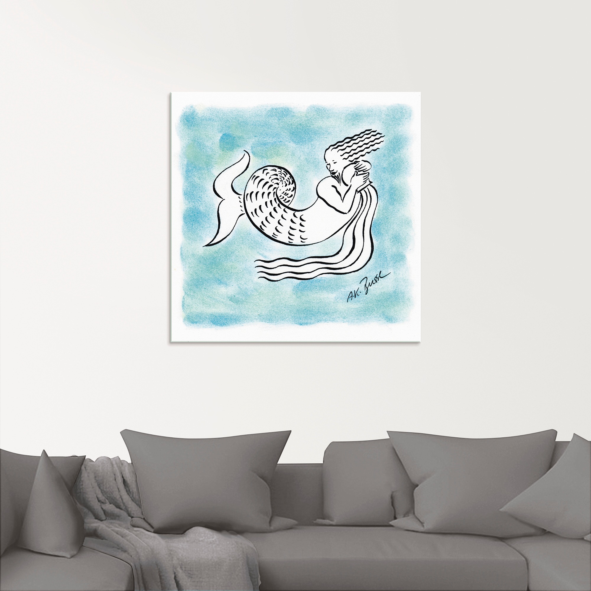 Artland Glasbild »Serie Sternzeichen Wassermann«, Sternzeichen, (1 St.), in verschiedenen Größen