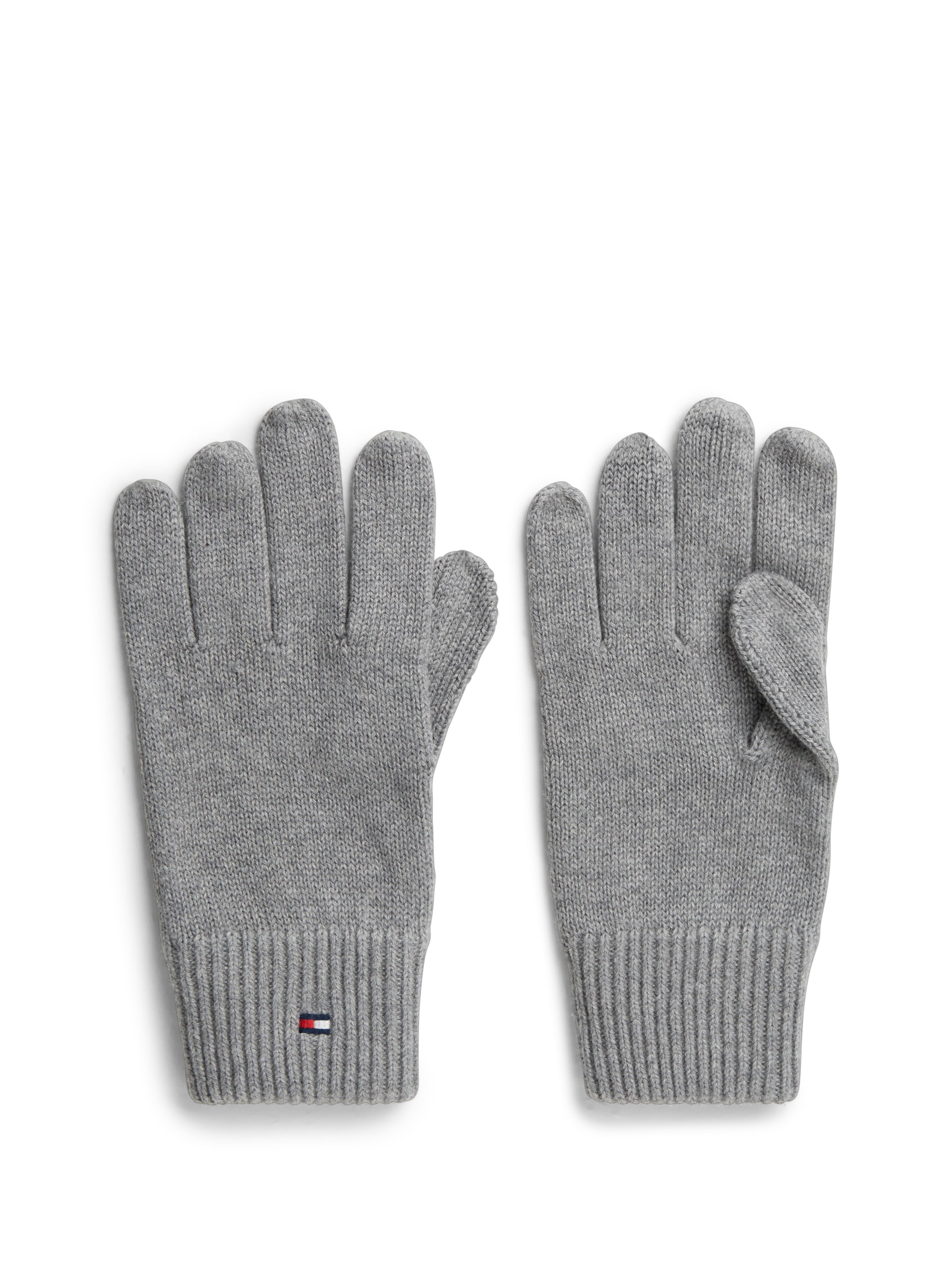 Tommy Hilfiger Strickhandschuhe »ESSENTIALS FLAG GLOVES« mit Kaschmir-Anteil, Logostickerei