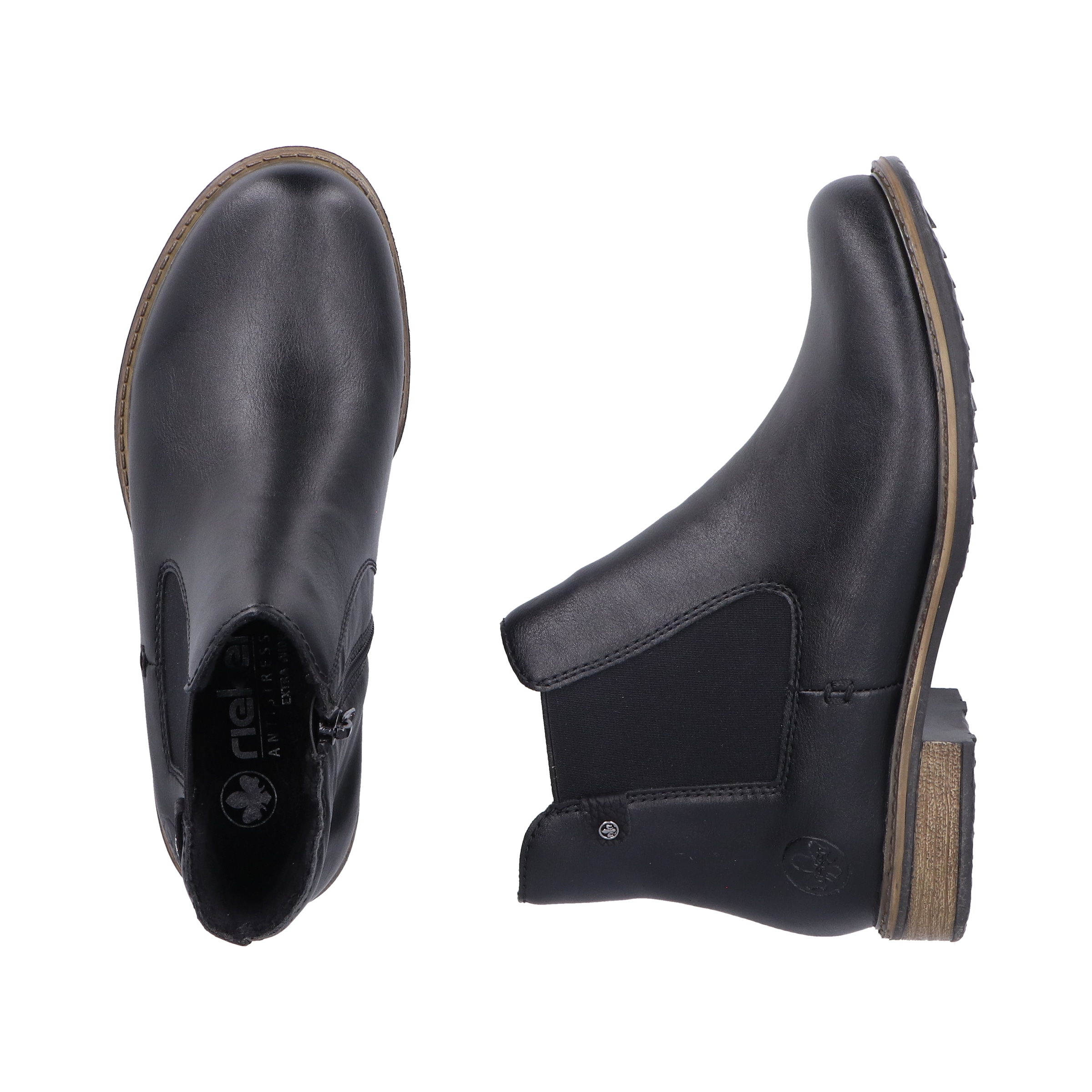 Rieker Chelseaboots, Stiefelette, Boots, Blockabsatz, mit elastischem Einsatz