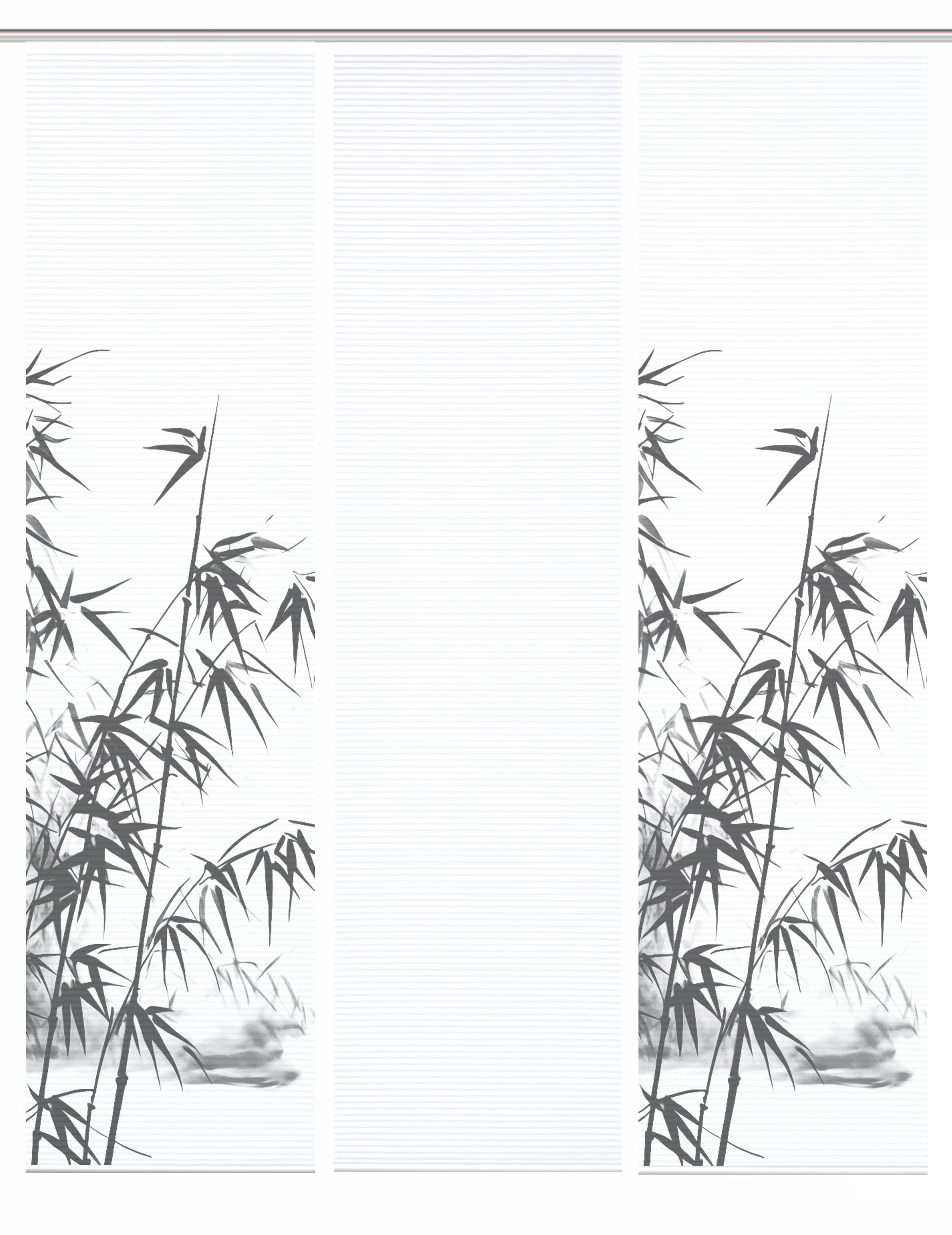 HOME in green Schiebegardine »RUFUS« Paneelwagen 3 Stk. tlg. Bambusoptik, SET, recycelt, Digitaldruck