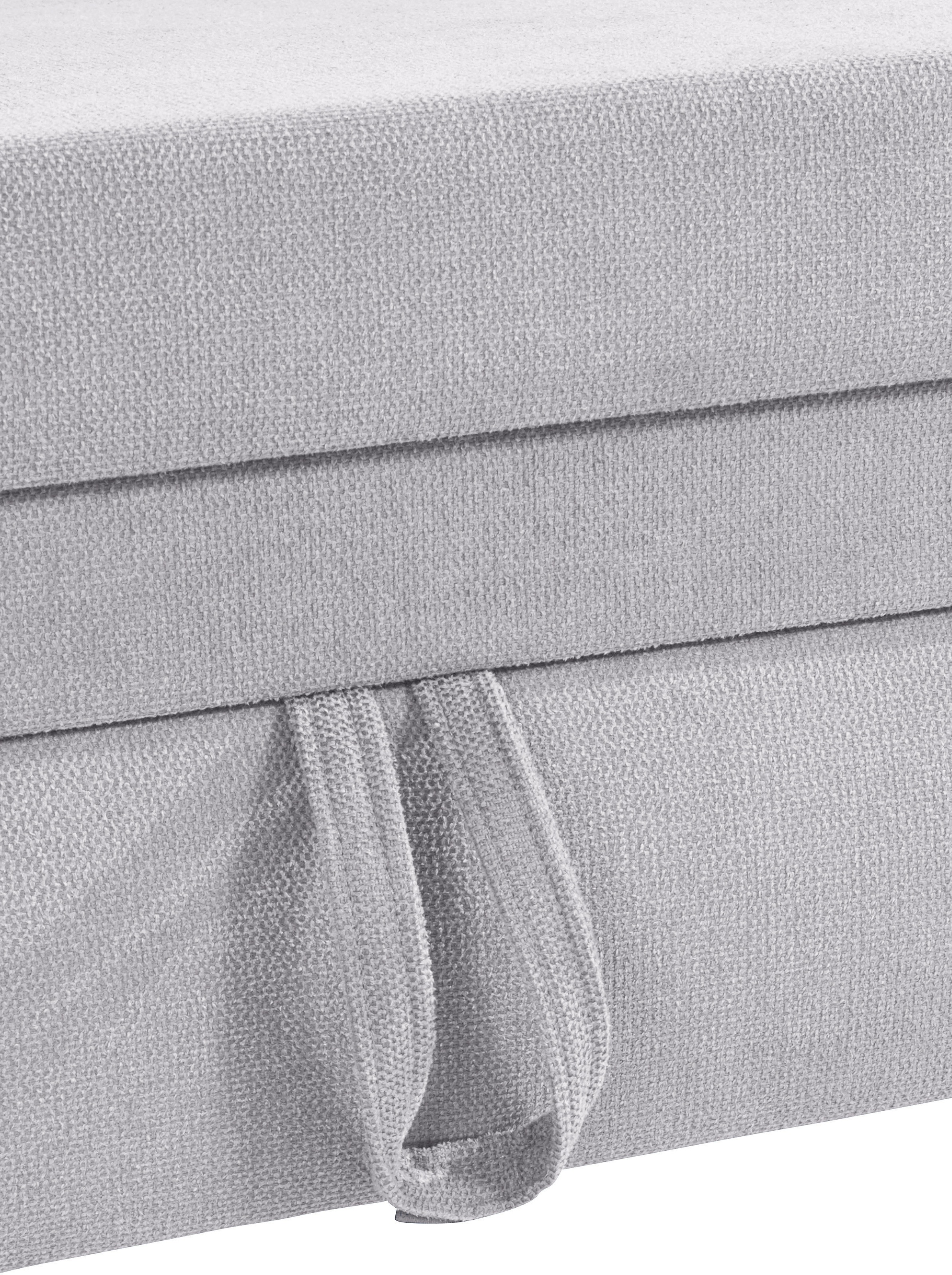 Places of Style Ecksofa »Lolland L-Form«, Wahlweise mit Bettfunktion und Bettkasten, Federkern
