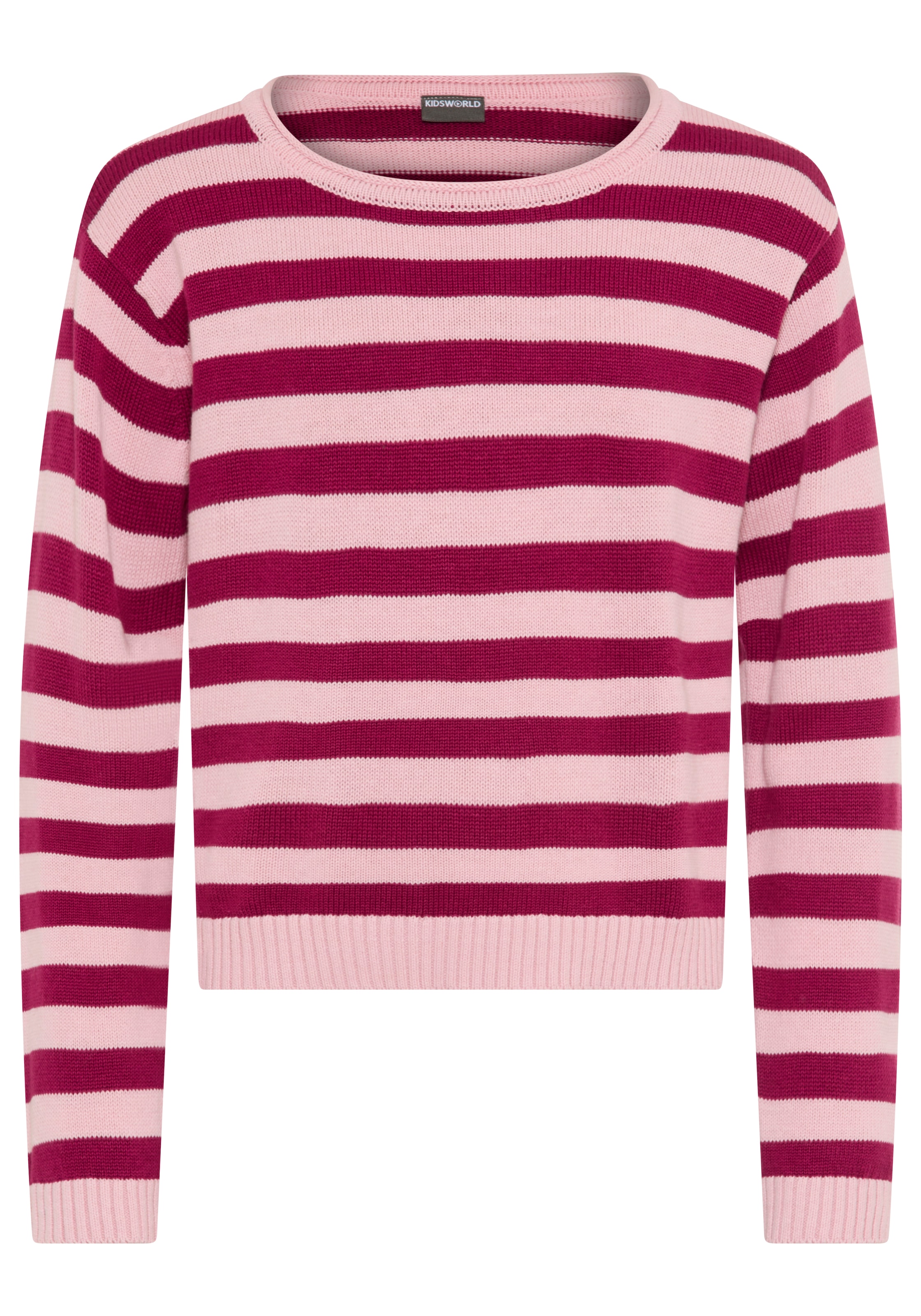 KIDSWORLD Strickpullover »Ringelpullover« Ringelpullover mit Rollsaum