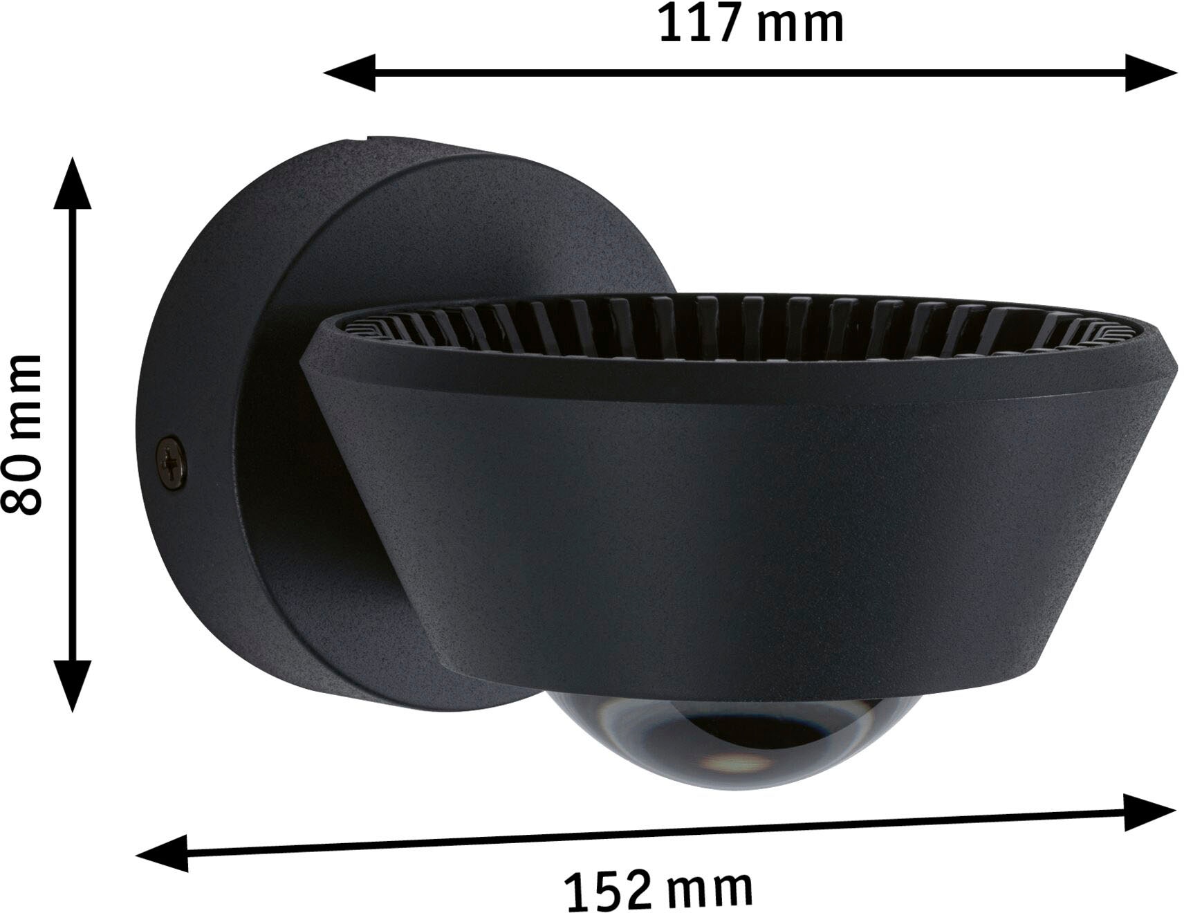Paulmann LED Wandleuchte »Sabik«, 1 flammig, Leuchtmittel LED-Modul | LED fest integriert, Sabik IP44 9 / 1x4W, LED-Modul