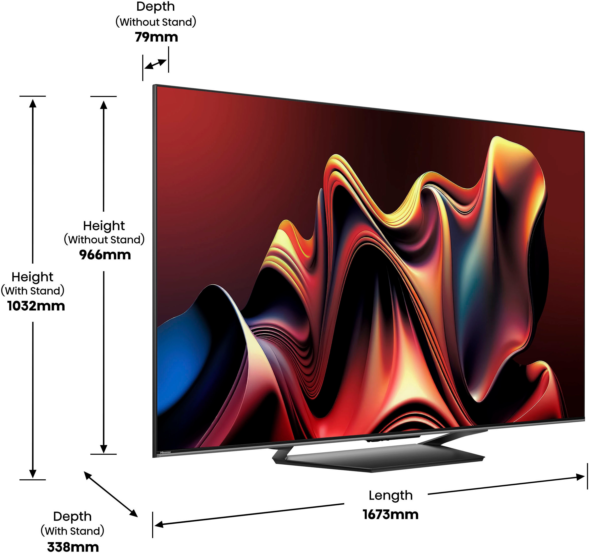 Hisense Mini-LED-Fernseher »75U7NQ«, 189 cm/75 Zoll, 4K Ultra HD, Smart-TV, 4KUHD, ULED, Mini LED