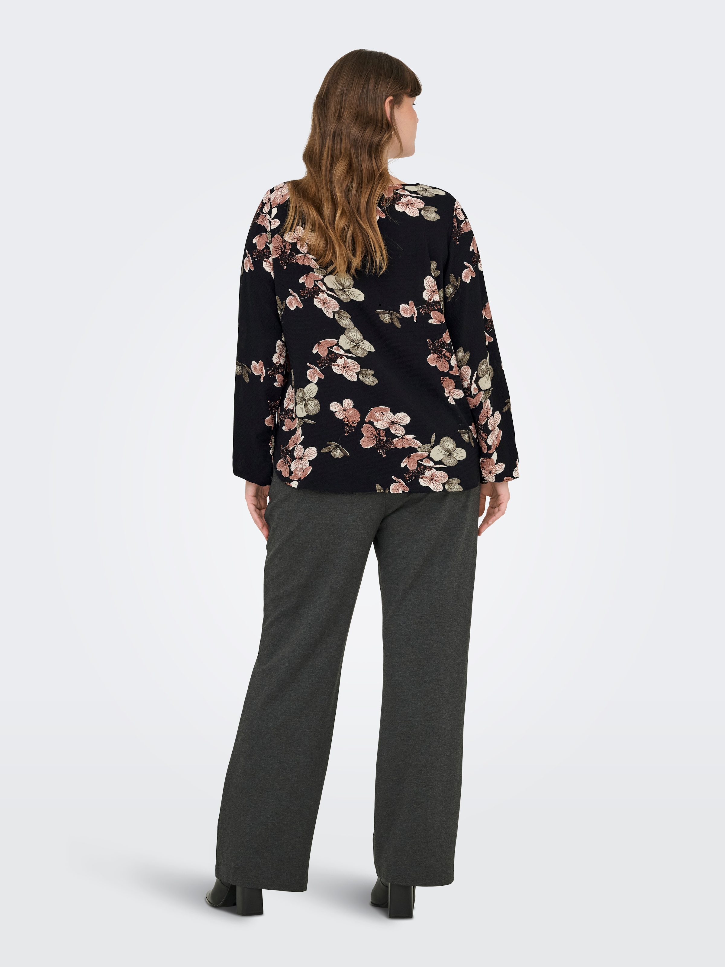 ONLY CARMAKOMA Blusenshirt »CARVICA LIFE L/S V-NECK TOP WVN NOOS«