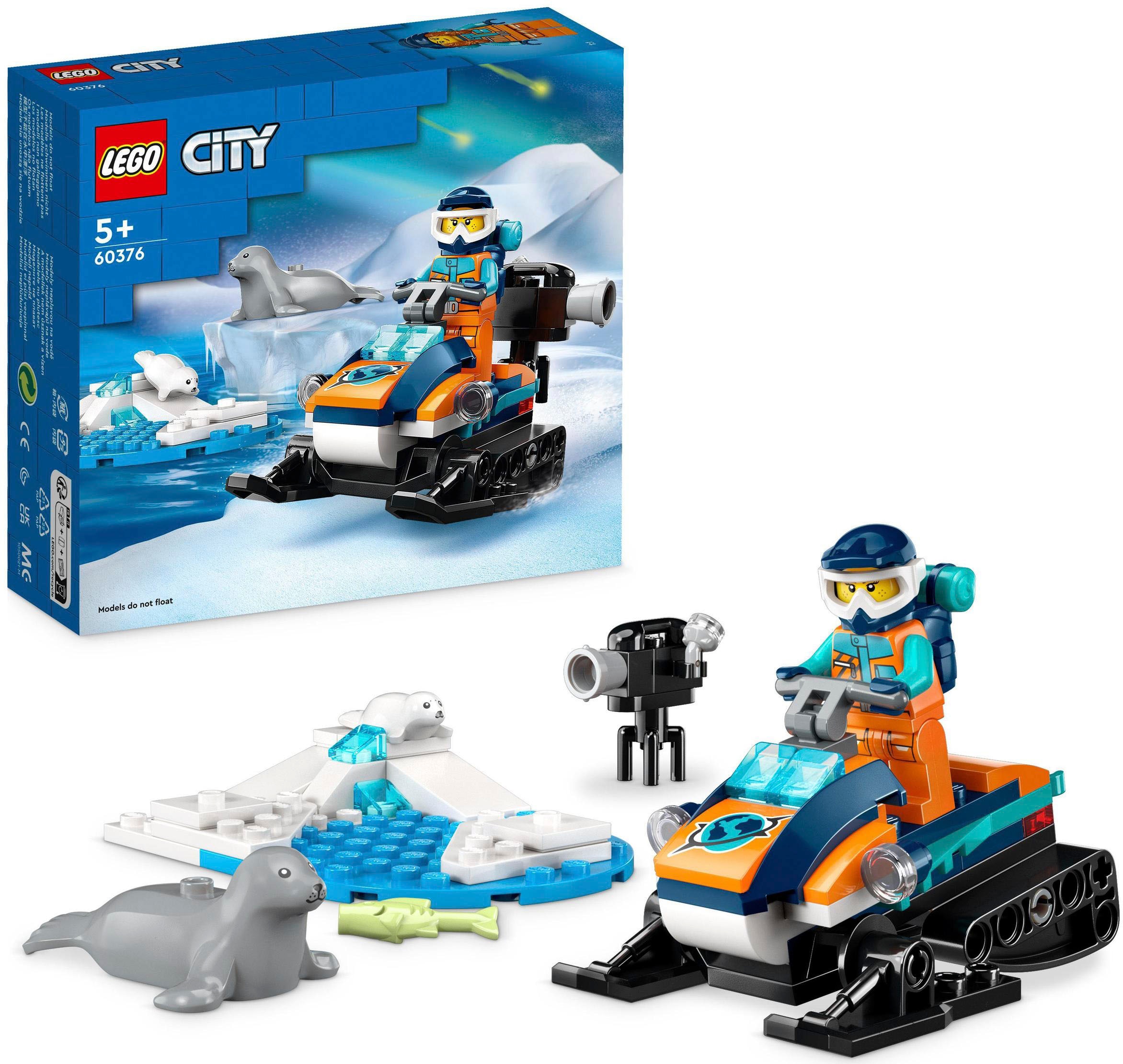 LEGO® Konstruktionsspielsteine »Arktis-Schneemobil (60376), LEGO® City«, (70 St.), Made in Europe