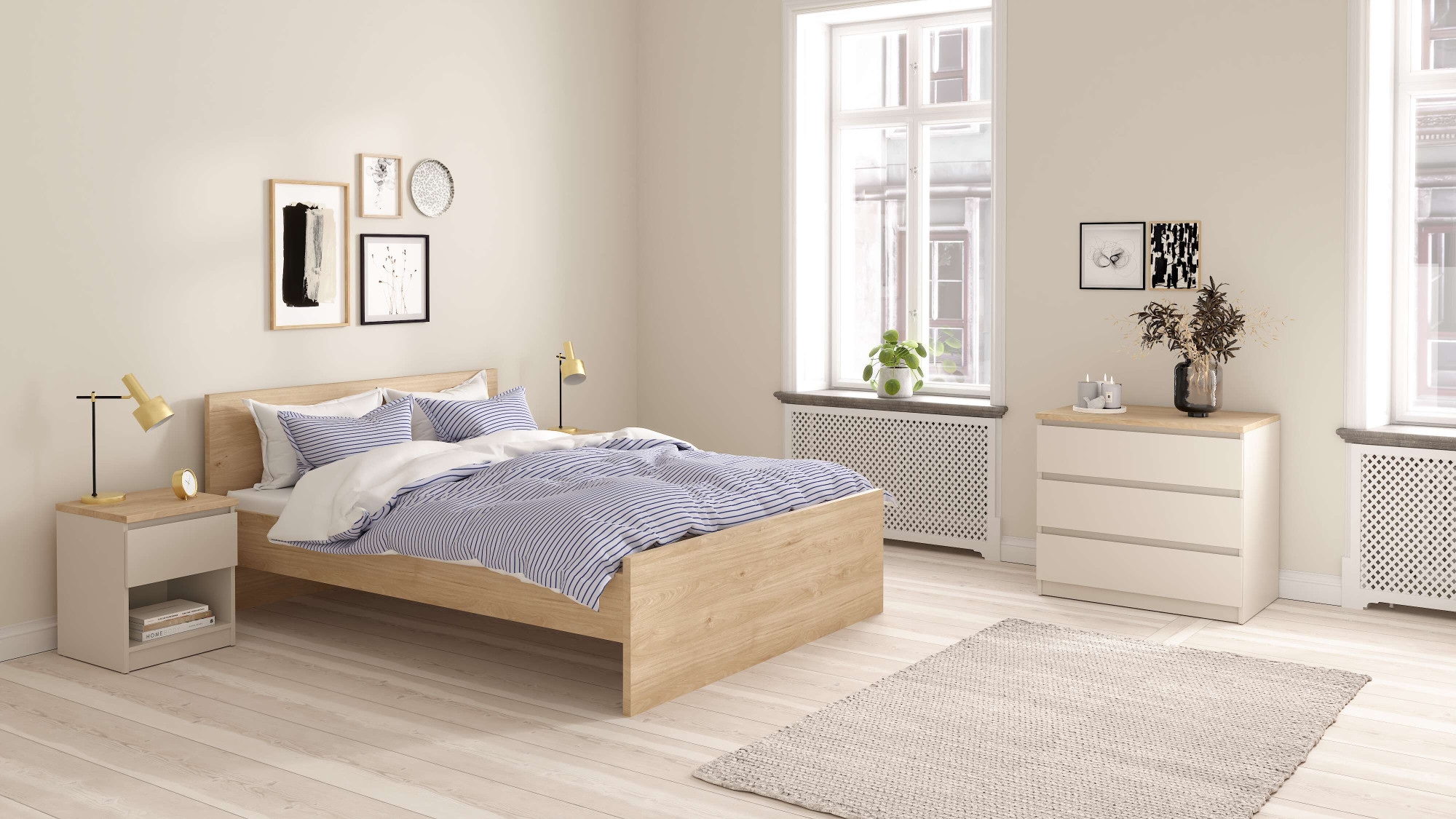 INOSIGN Kommode »Naia« Modern, mehrere Farben,abgerundete Schubladenkanten auf Metallgleiter