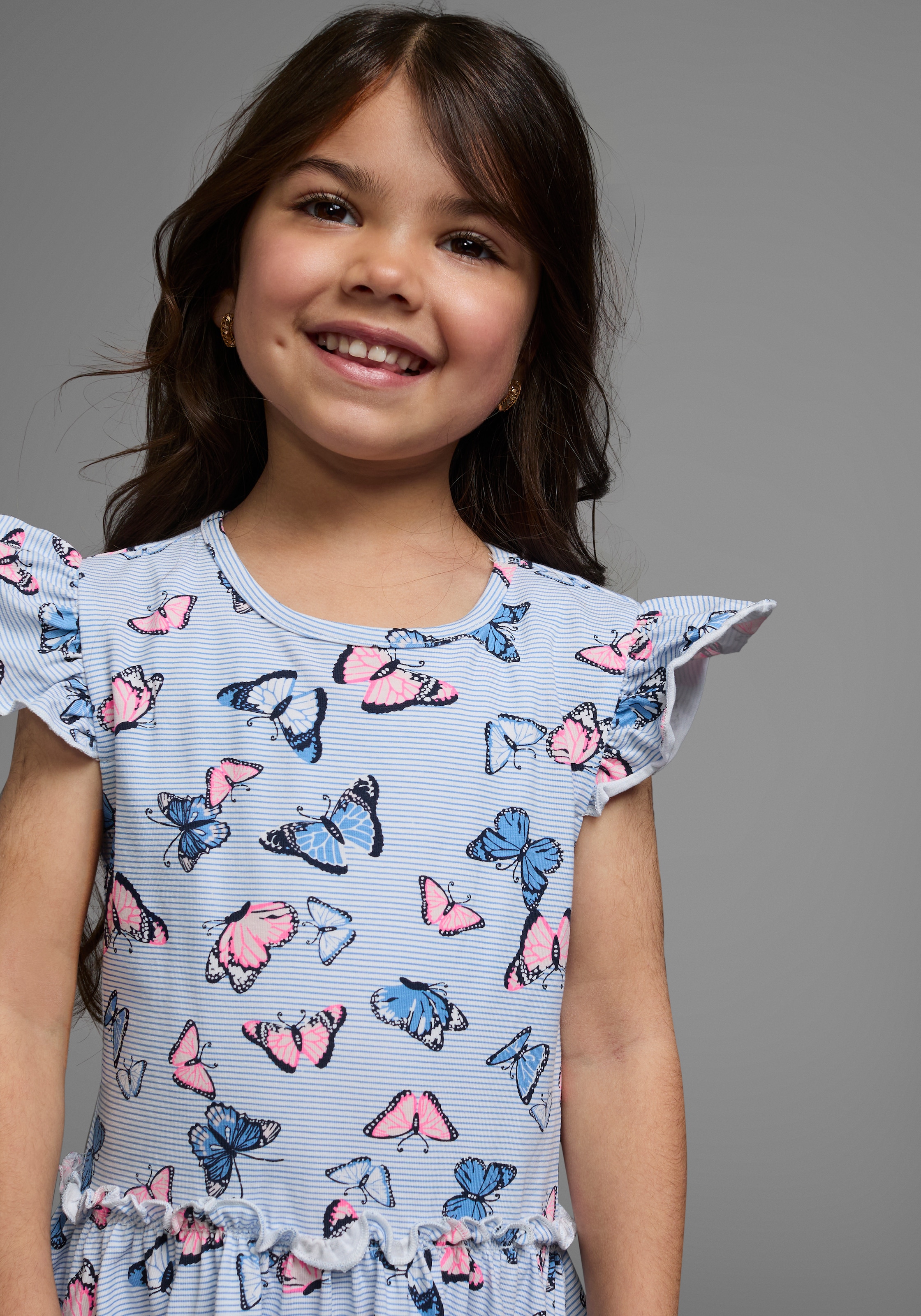 KIDSWORLD Jerseykleid »für kleine Mädchen« sommerliche Anlässe und Partys,  kniefreie Länge,  modische Note