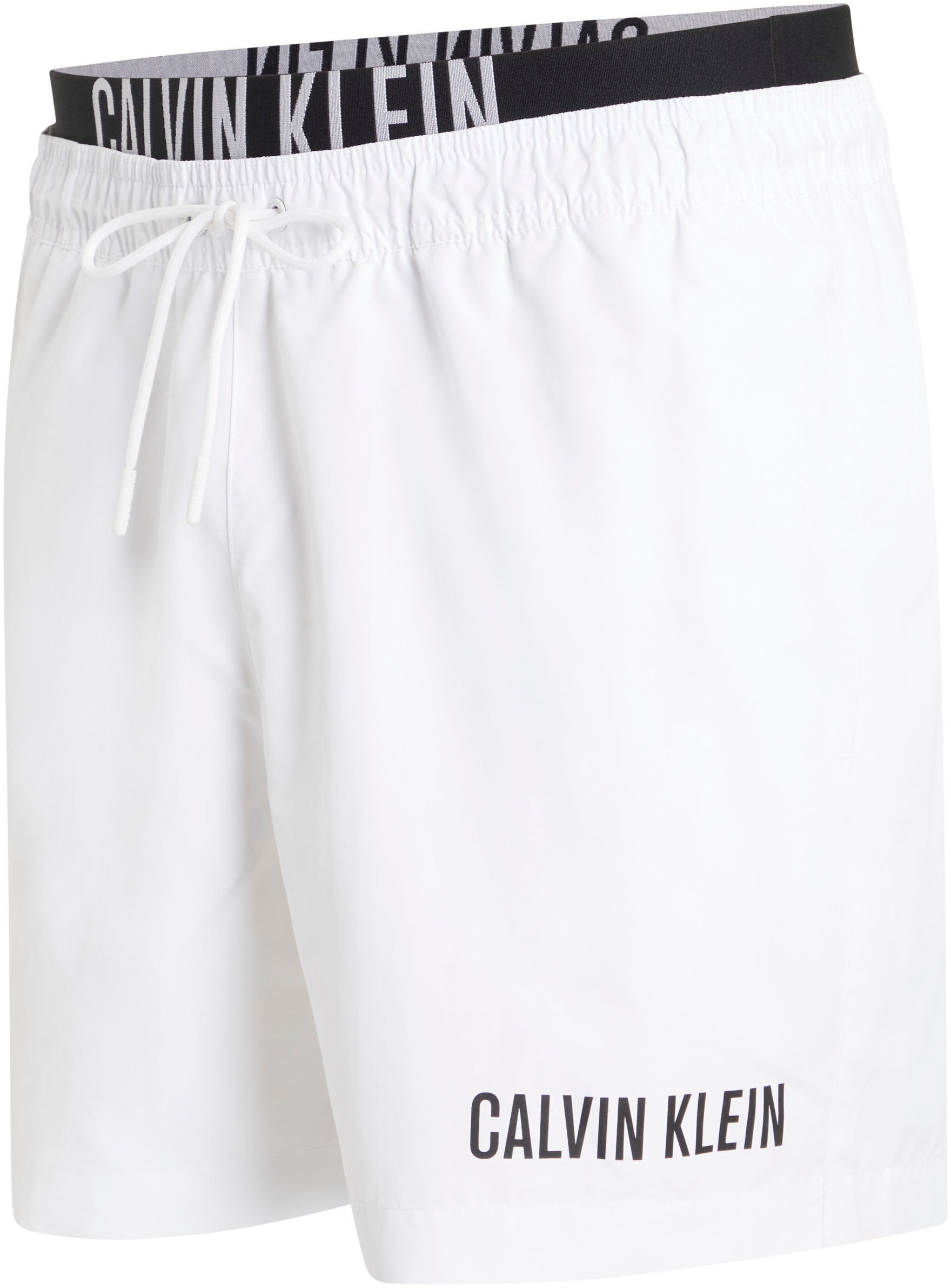 Calvin Klein Swimwear Badeshorts »MEDIUM DOUBLE WB«, mit doppeltem Bund