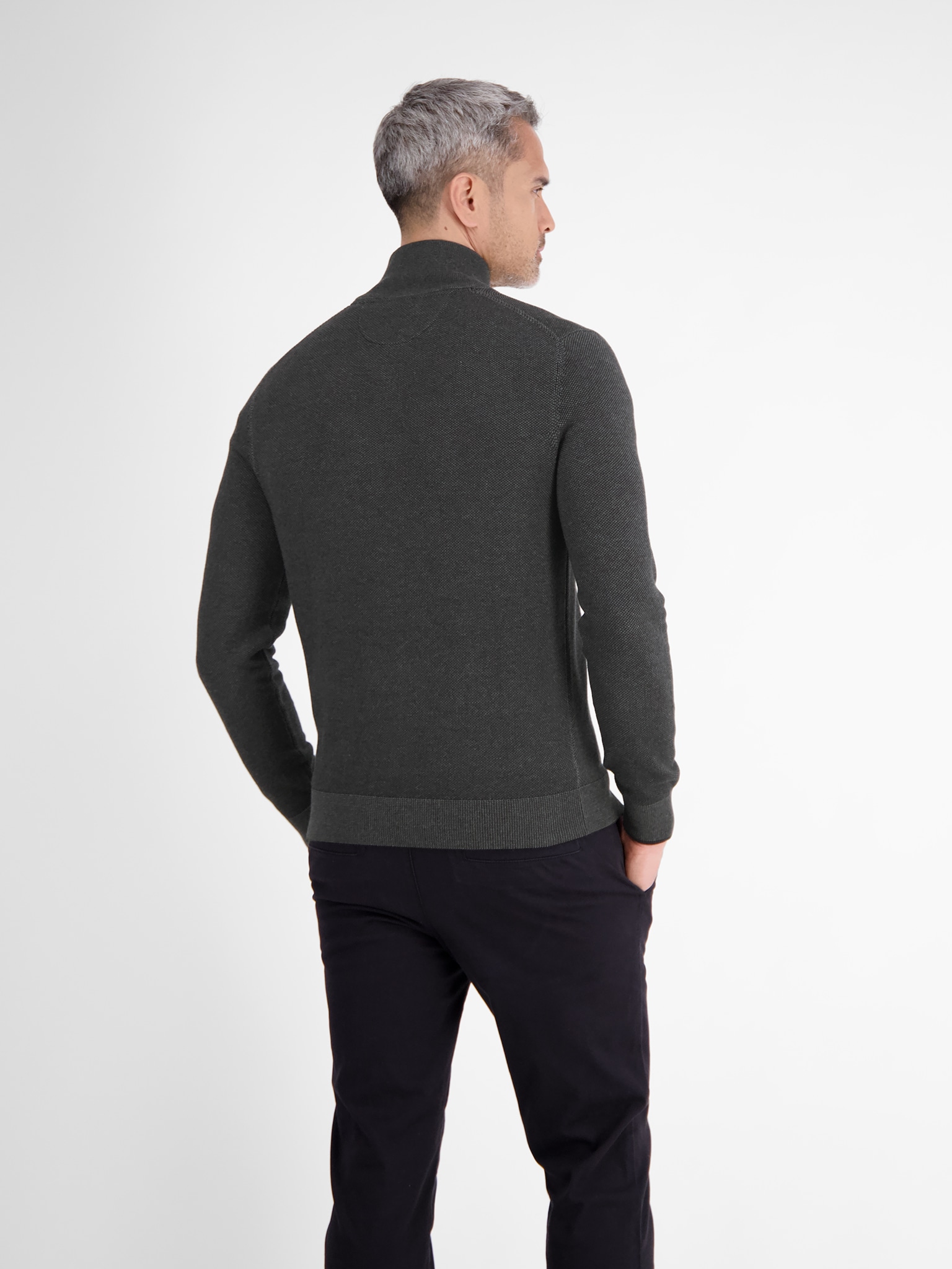 LERROS Strickjacke mit Reißverschluss und Strehkragen