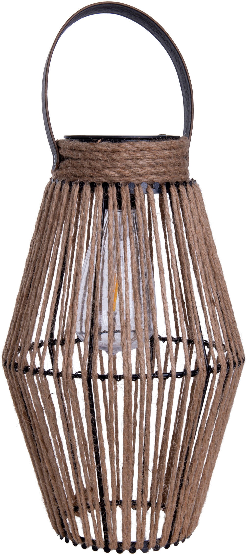 näve LED Solarleuchte »Korbinian«, 1 flammig, Schnurbespannung, inkl. Lichtbulb mit LED, warmweißes Licht, Henkel