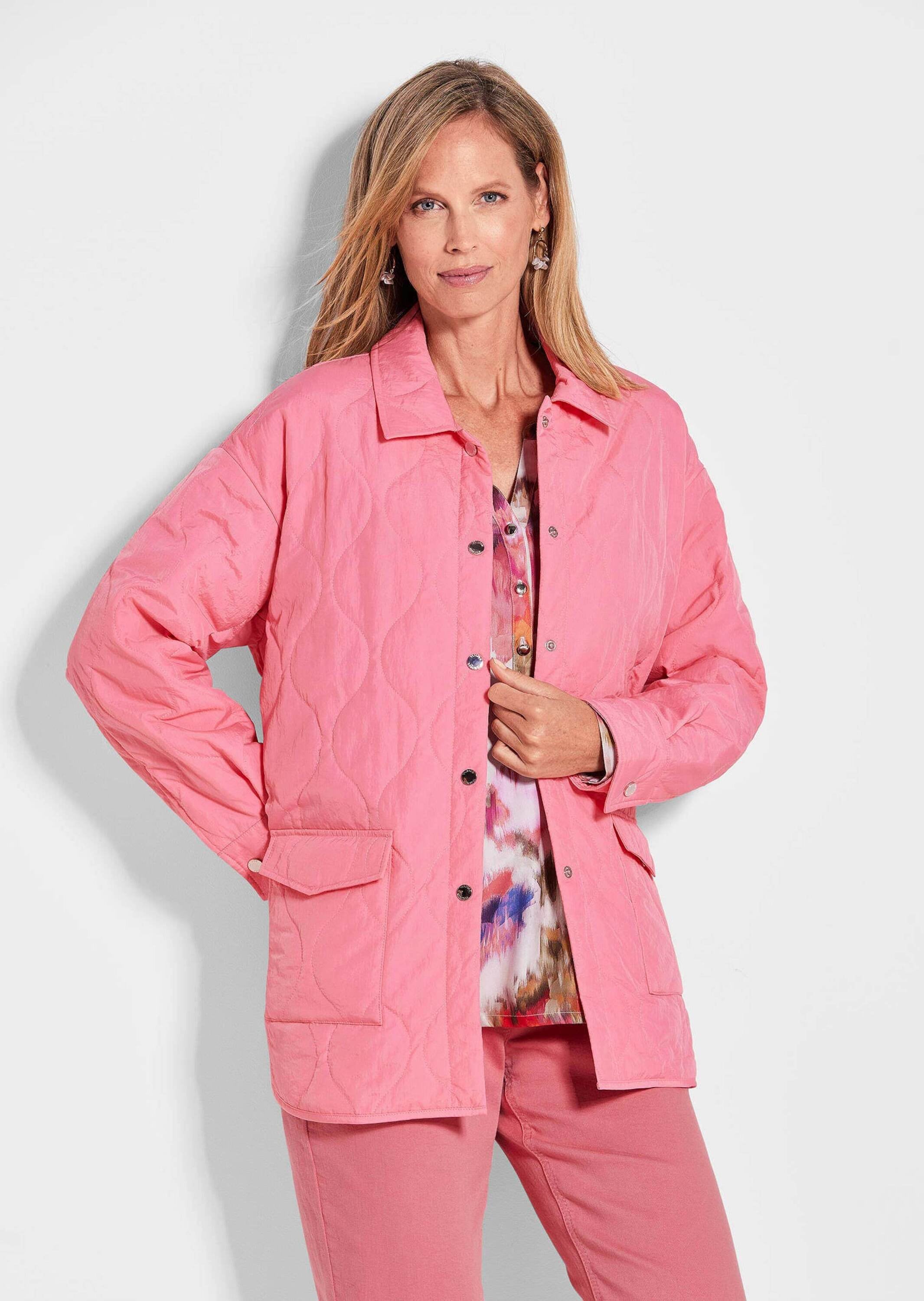 GOLDNER Steppjacke »Steppjacke mit Hemdkragen« Seitenschlitze