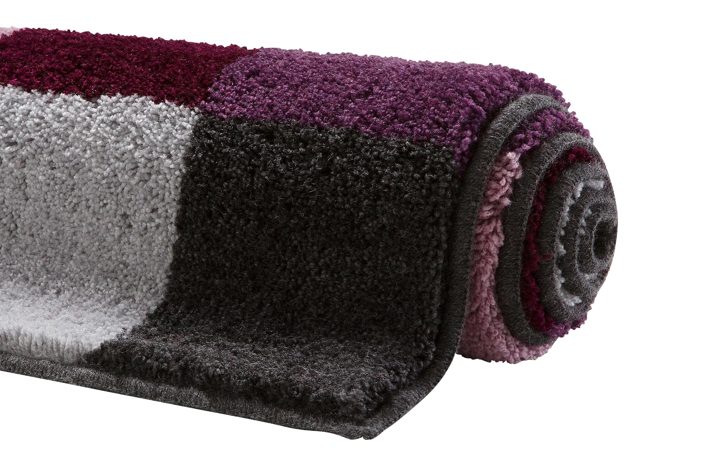 Grund Badematte »Mosaik, Badvorleger, Badezimmer Teppich, sehr weich«, rutschhemmend beschichtet, fußbodenheizungsgeeignet, angenehm weich, auch als 3 teiliges Set erhältlich, Made in Europe