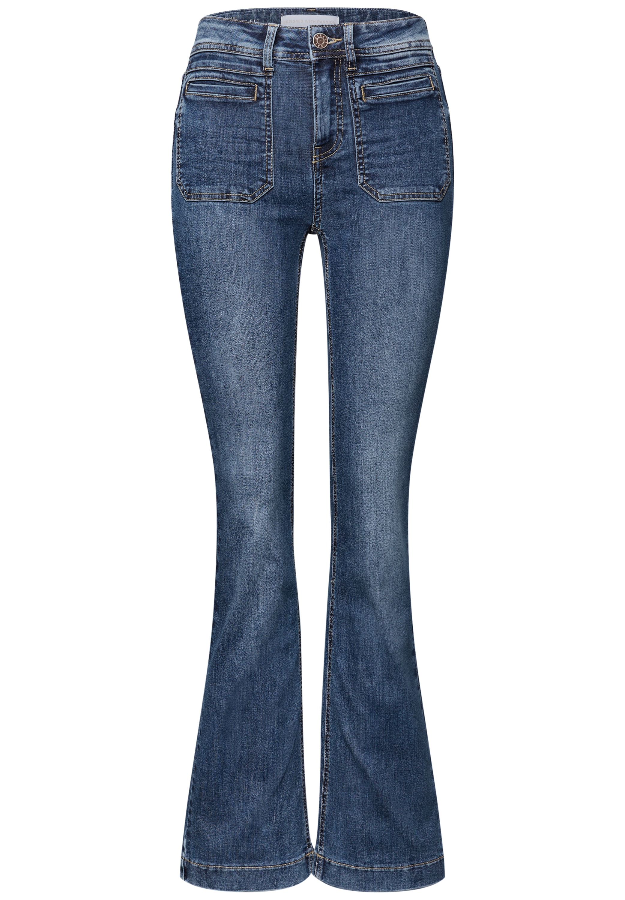 STREET ONE Bootcut-Jeans mit Taschen