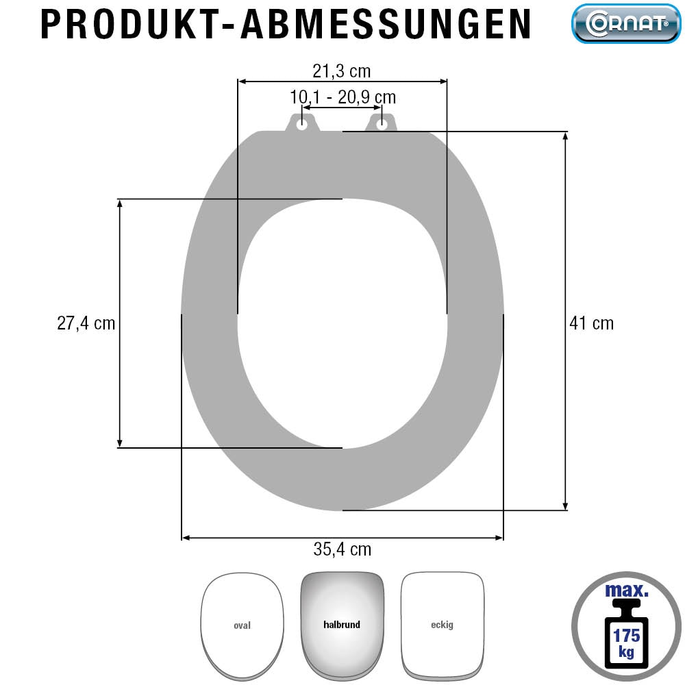 CORNAT WC-Sitz »Premium 10 WC Sitz abnehmbar«