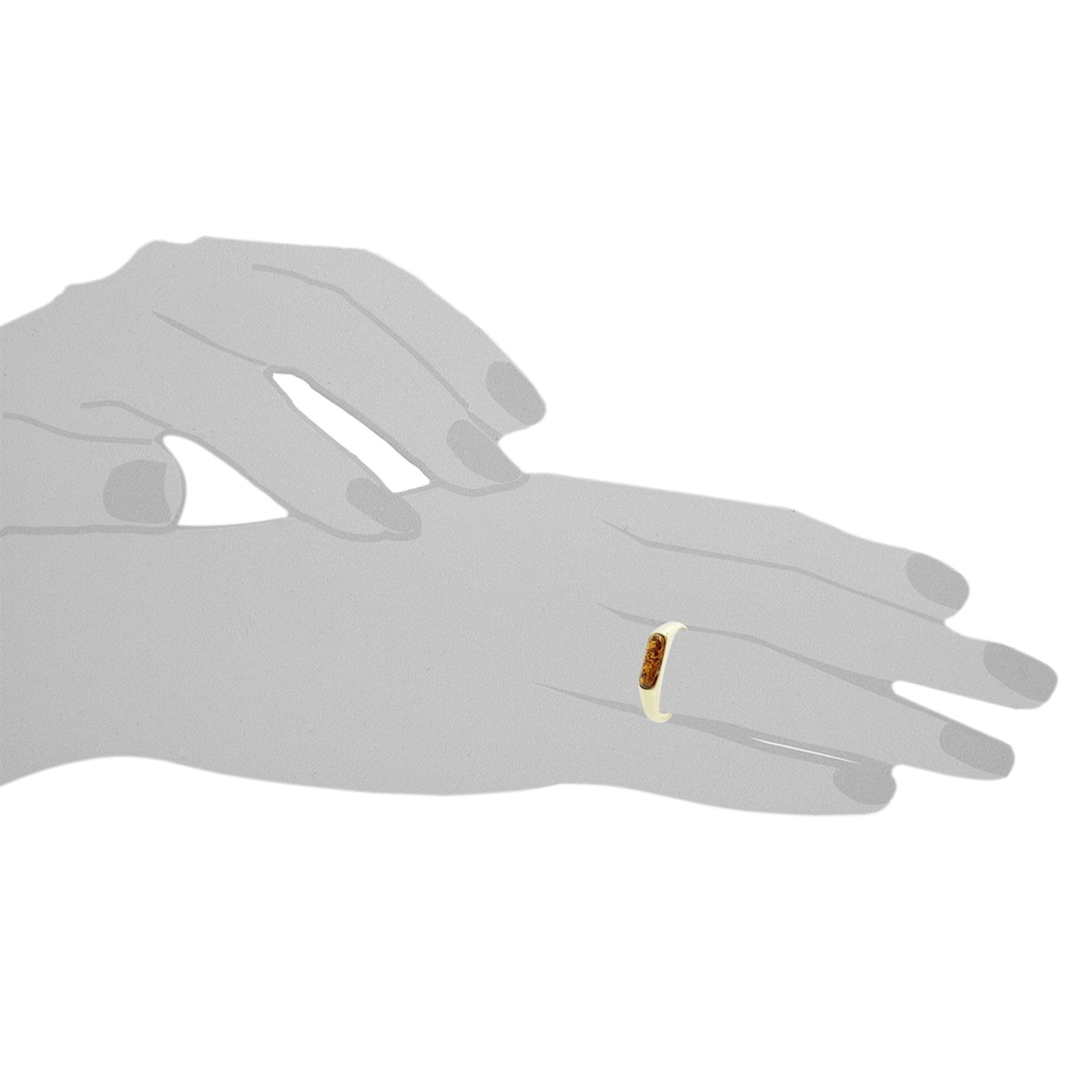 OSTSEE-SCHMUCK Fingerring »- Lisan - Gold 333/000 - Bernstein«