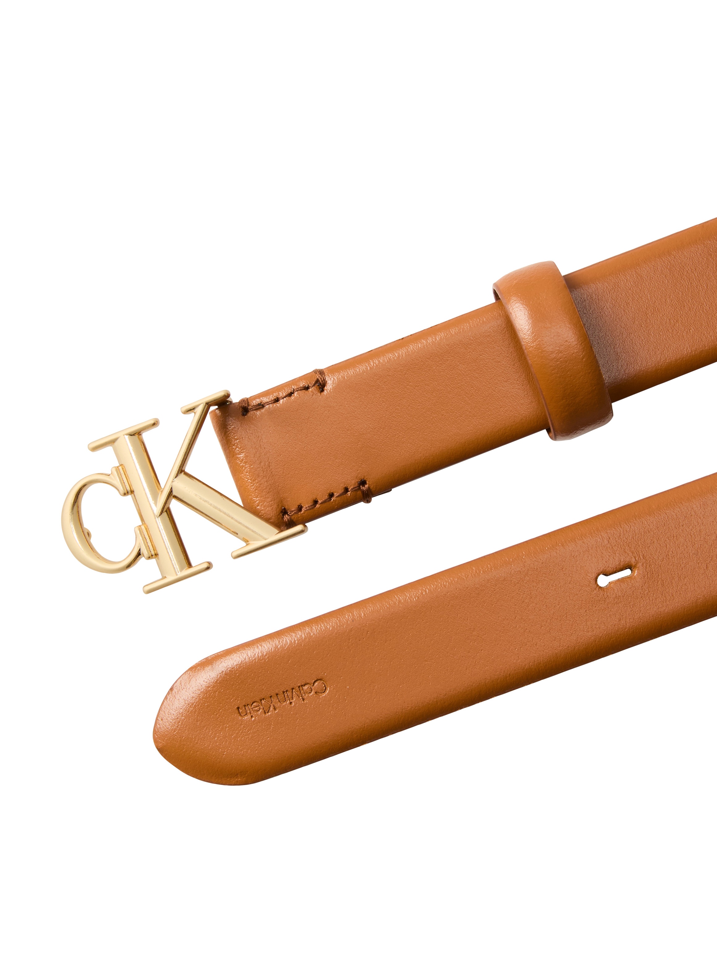 Calvin Klein Ledergürtel »ROUND CK BUCKLE 30MM BELT SMOOTH« Größenverstellbar mit Metallschließe