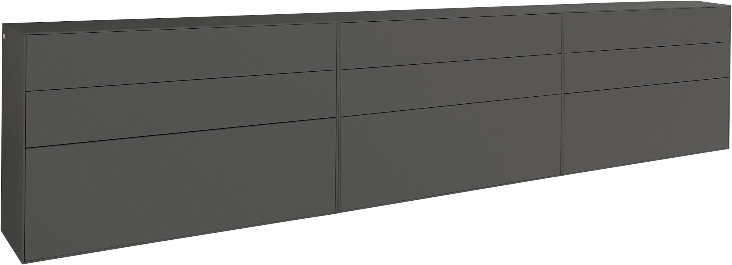 LeGer Home by Lena Gercke Sideboard »Essentials«, (3 St.), Breite: 335cm, MDF lackiert, Push-to-open-Funktion