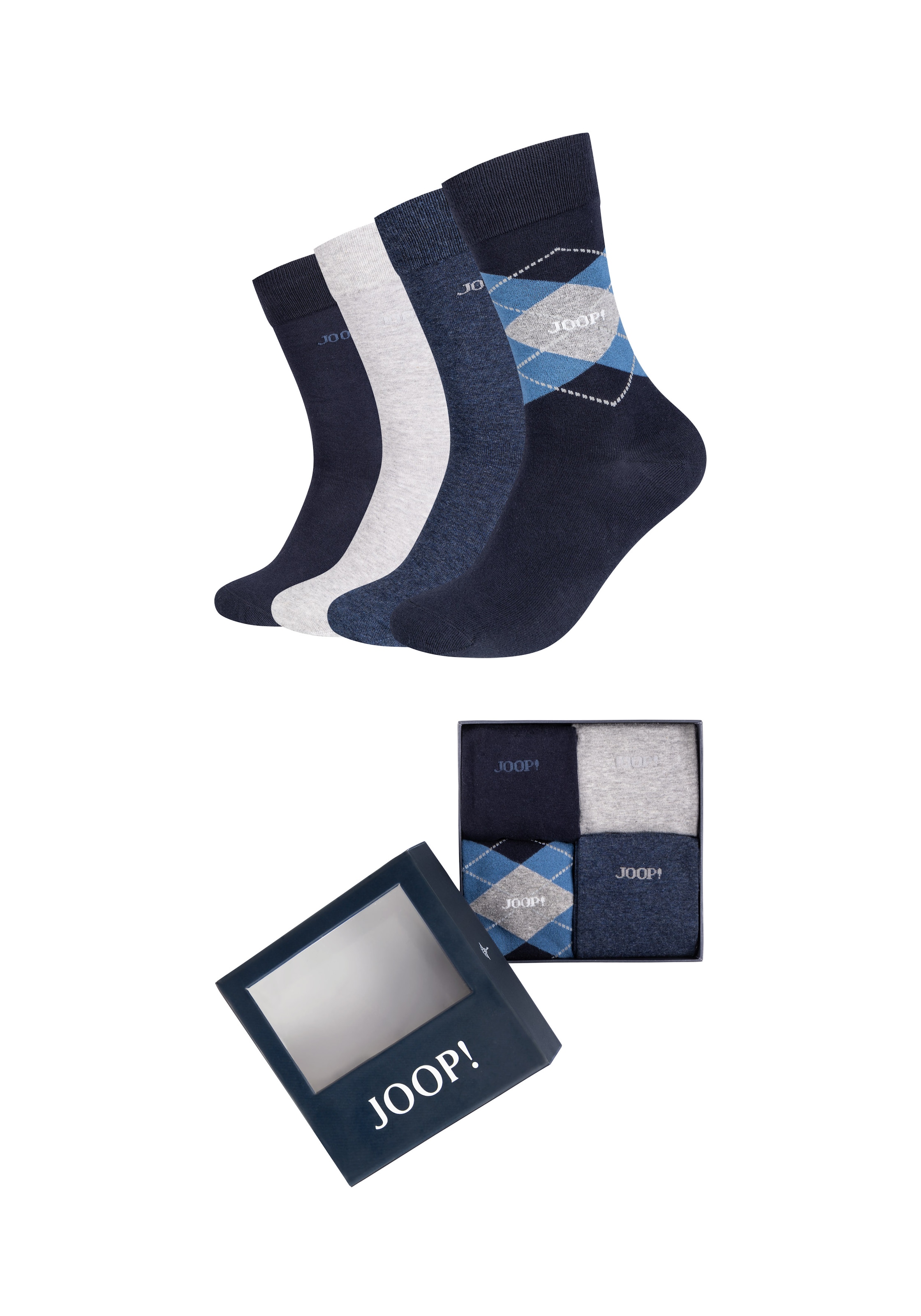 JOOP! Socken »premium essentials« 4 Paar tlg. mit elastischem Bund