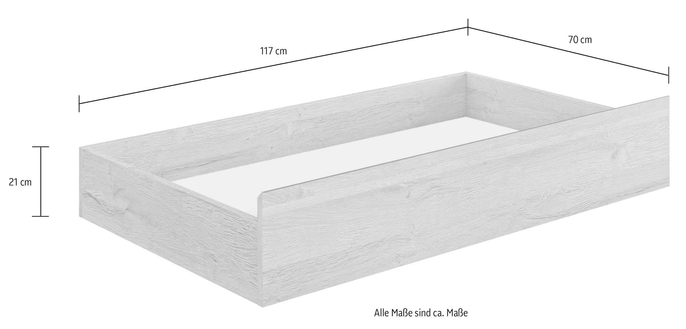 Gami Bettschubkasten »Sofia« 1 Stk. tlg. Schublade auf Rollen