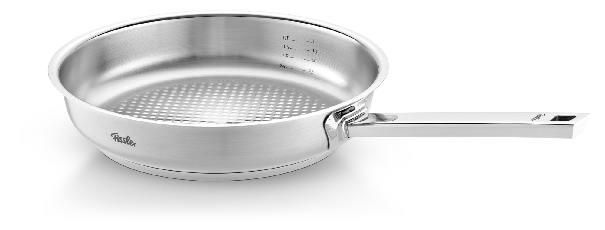 Fissler Topf-Set »ORIGINAL-PROFI COLLECTION® Edelstahl-Topfset« je 1 Kochtopf 16/20/24 cm, Stielkasserolle 16 cm, Servierpfanne 24 cm, 8 Stk. tlg. Edelstahl 18/10